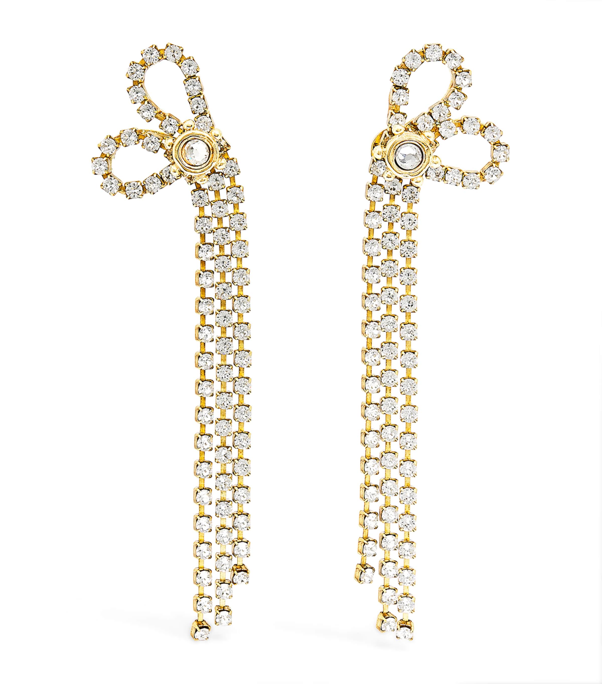 Crystal Bow Chandelier Earrings CRYSTAL Image 1