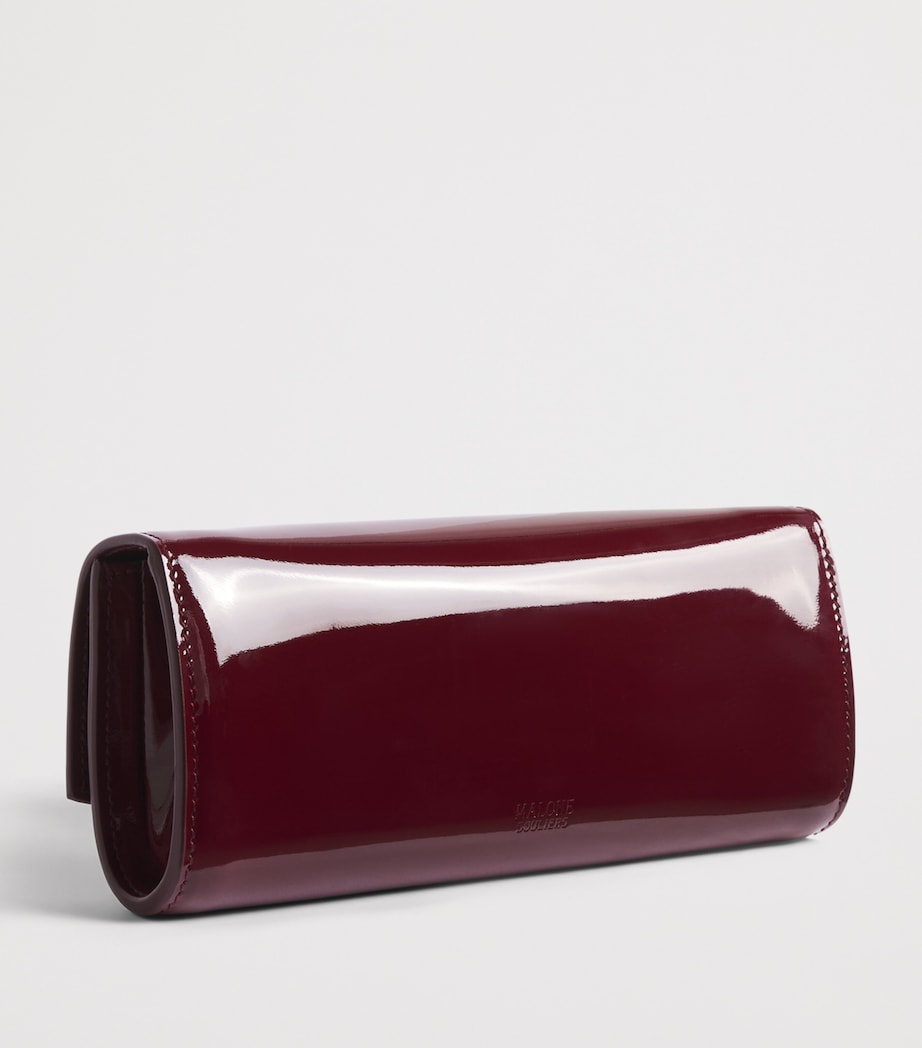 Malone Souliers Patent Leather Vivien Clutch Bag Rosewood Image 3