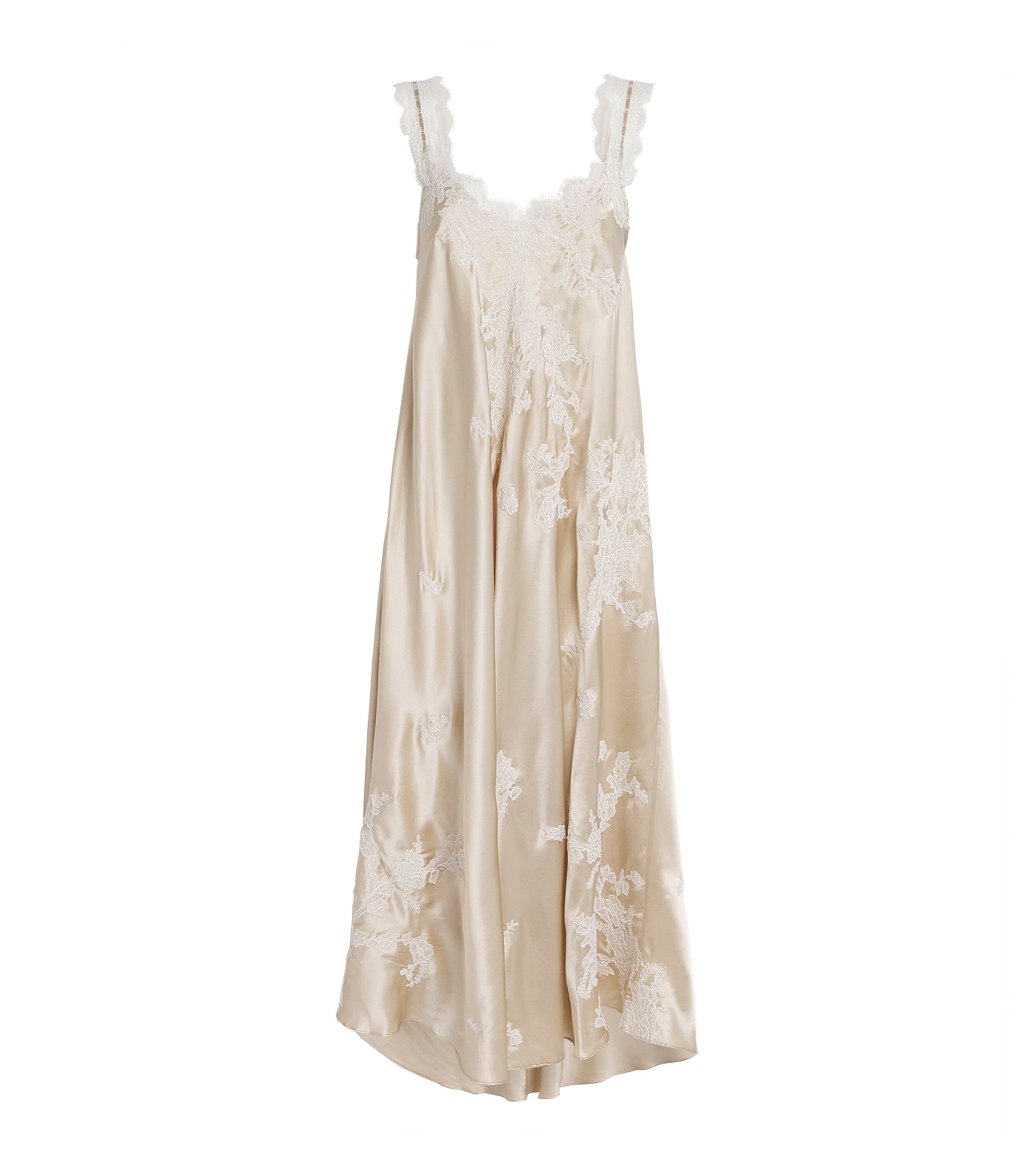 Torlowei Silk Lace Patsy Nightdress In Animal Print