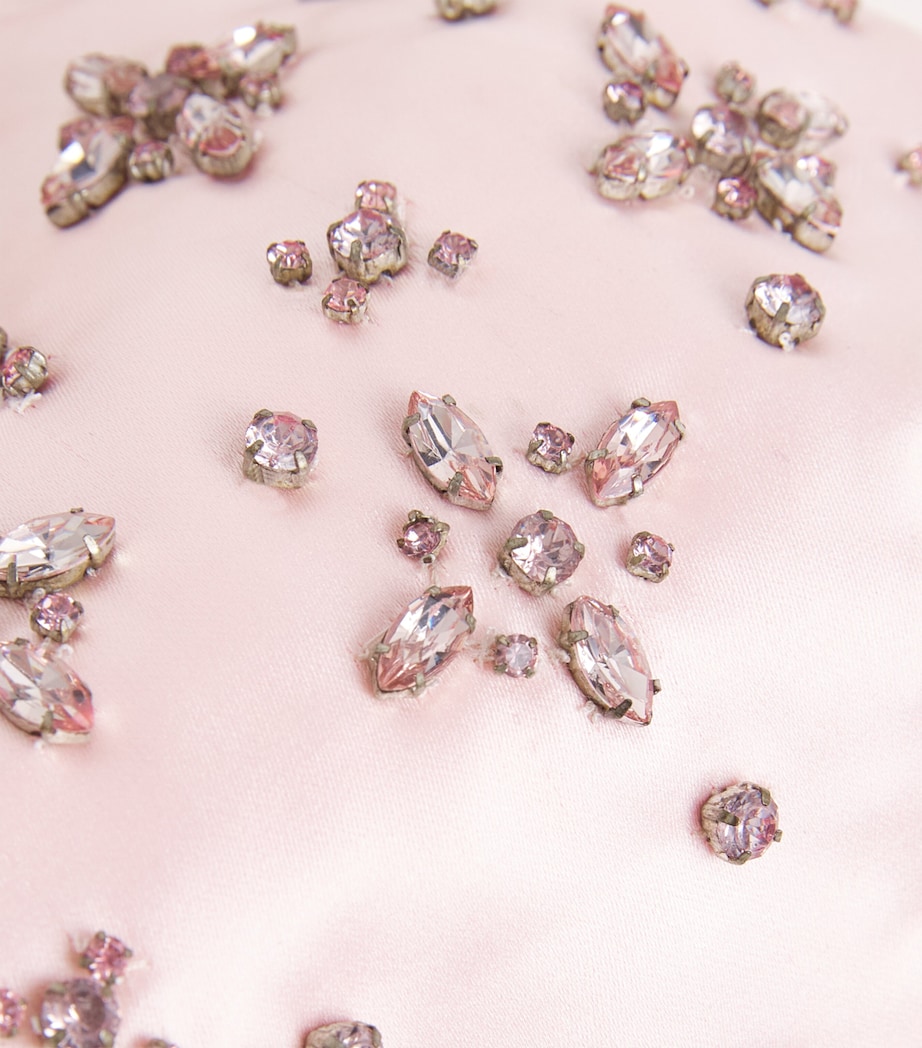 LoveShackFancy Mini Satin Rhinestone Serina Top-Handle Bag Pink Image 4