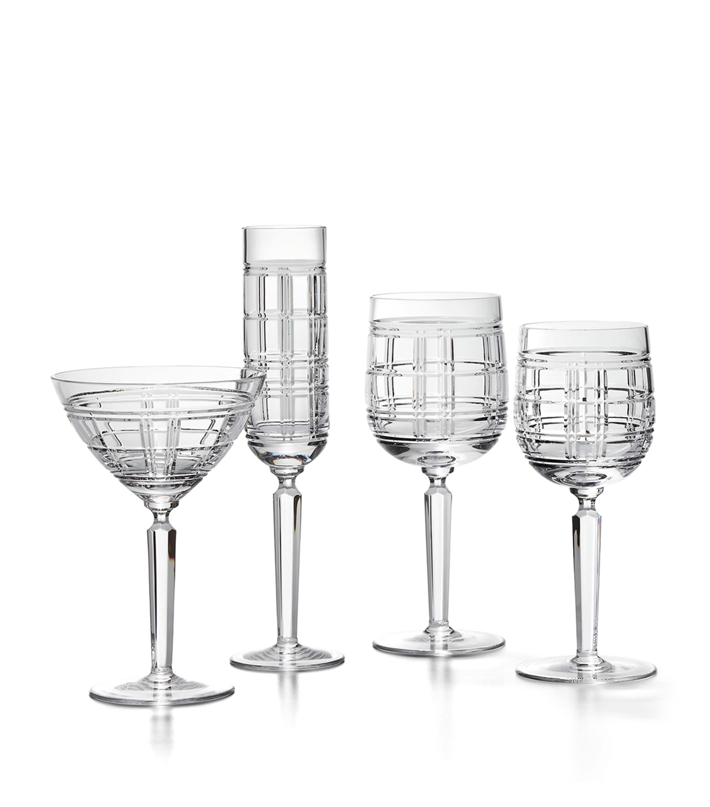 Hudson Plaid White Wine Glass CLEAR Image 2