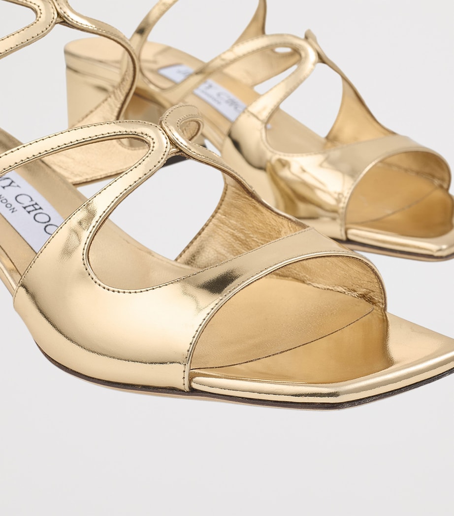 Azilia 45 Metallic Leather Sandals GOLD Image 3