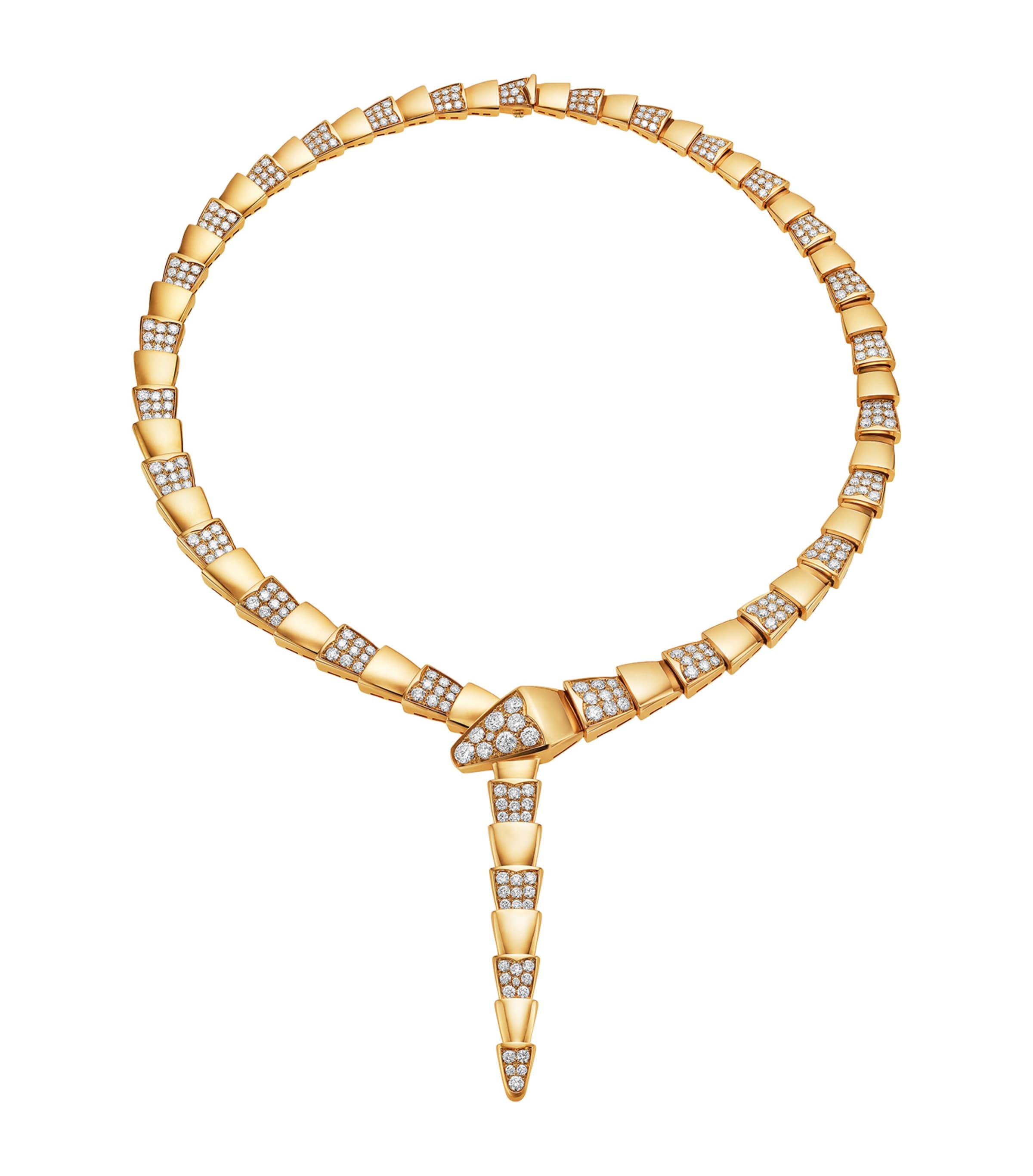 Yellow Gold and Diamond Serpenti Scaglie Necklace YELLOW GOLD Image 1