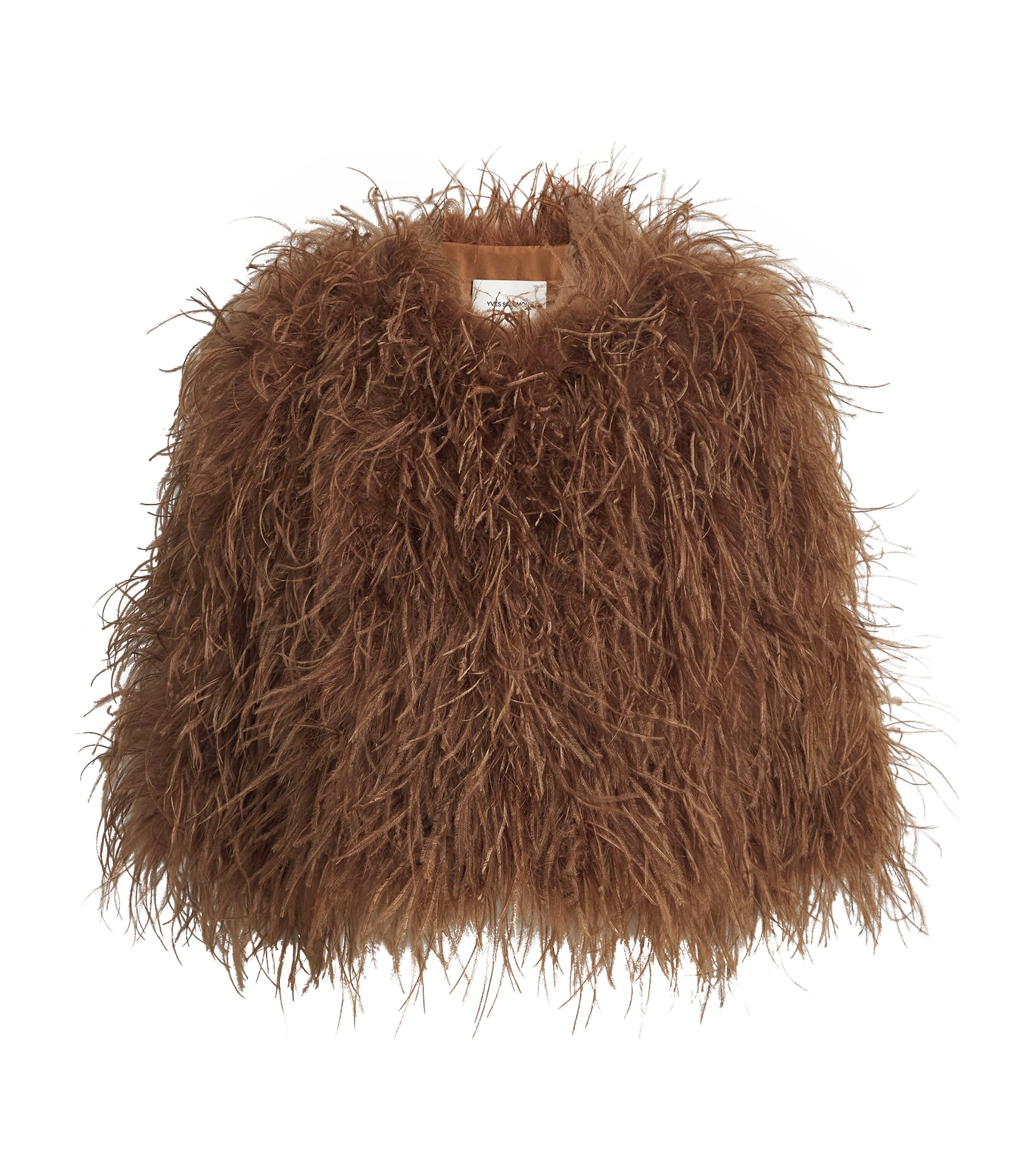 Yves Salomon Womens Ostrich Feather Jacket Image 1