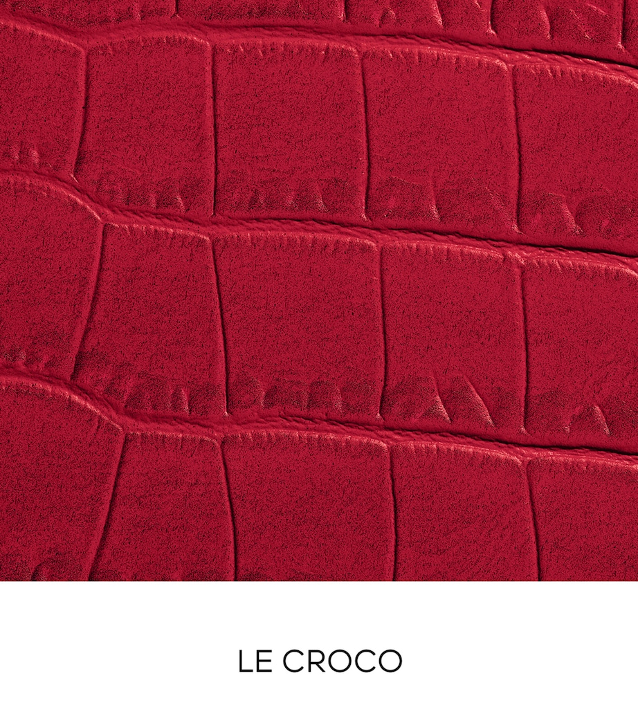 Croc-Embossed Rouge G Lipstick Case LE CROCO Image 2