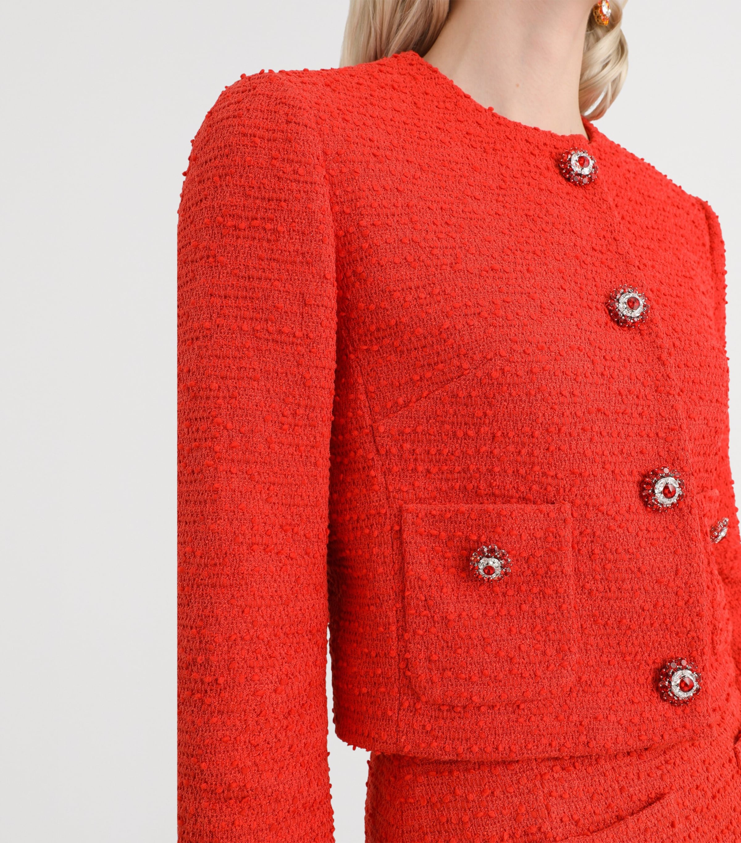 Dolce&Gabbana Womens Tweed Jacket Very Dark Oran Image 4