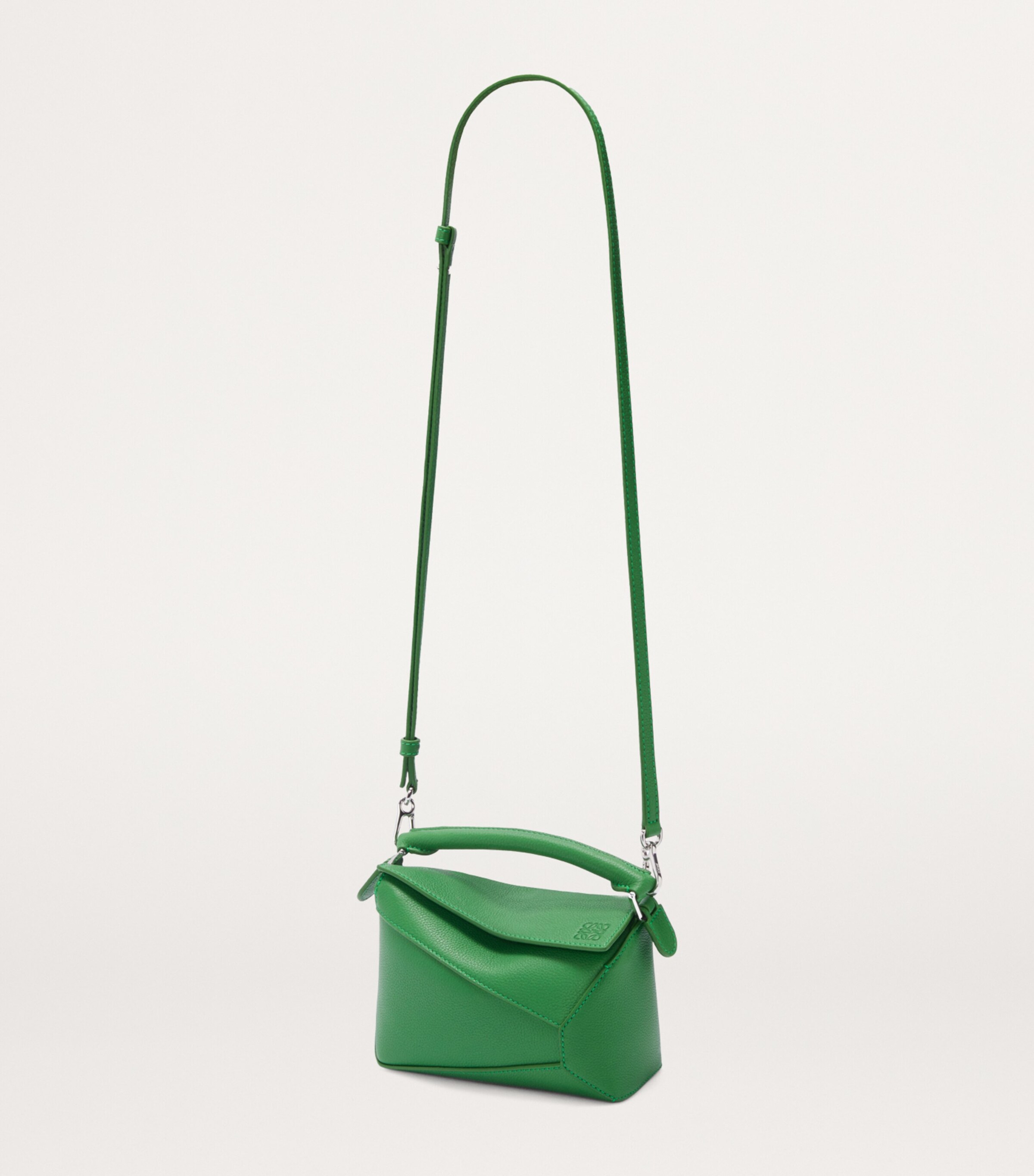 Mini Leather Puzzle Edge Top-Handle Bag TROPICAL GREEN Image 5