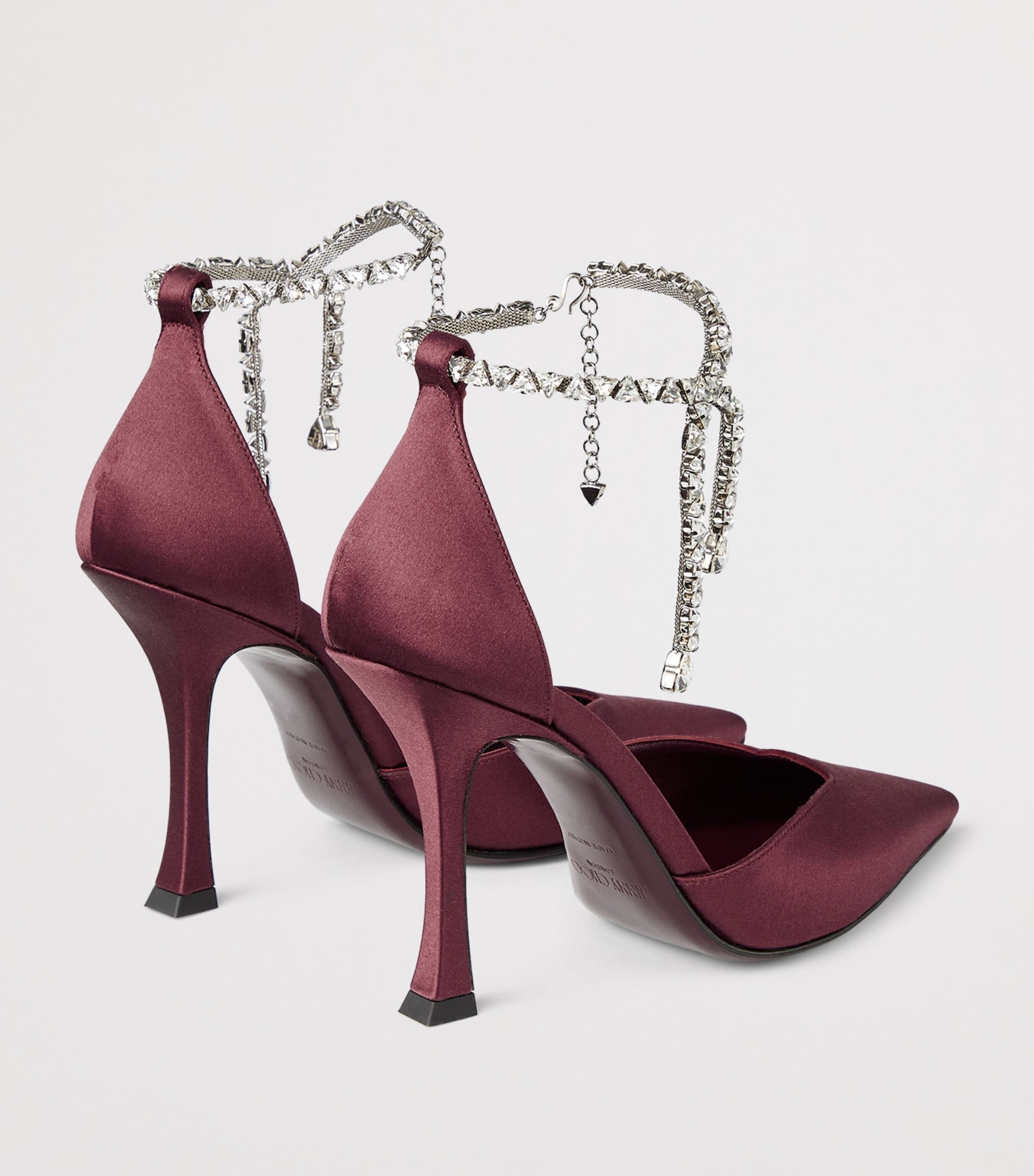 Stevie 100 Satin Pumps DEEP MERLOT Image 4