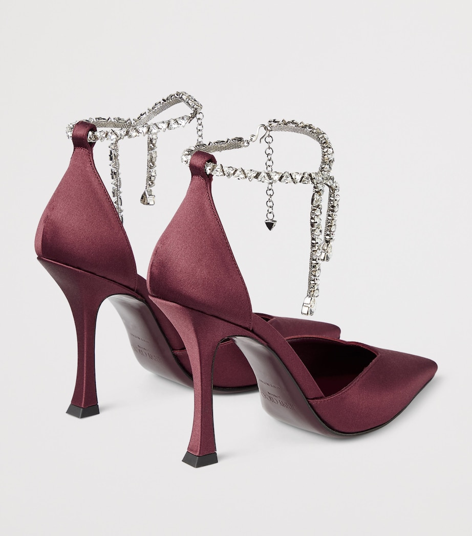 Stevie 100 Satin Pumps DEEP MERLOT Image 4
