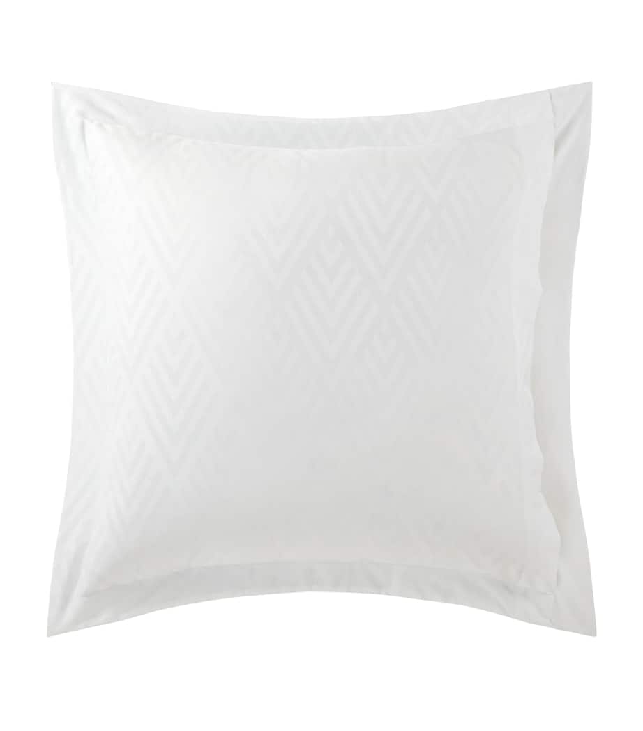 Penthouse White Square Oxford Sham Pillowcase (65cm x 65cm) WHITE Image 2