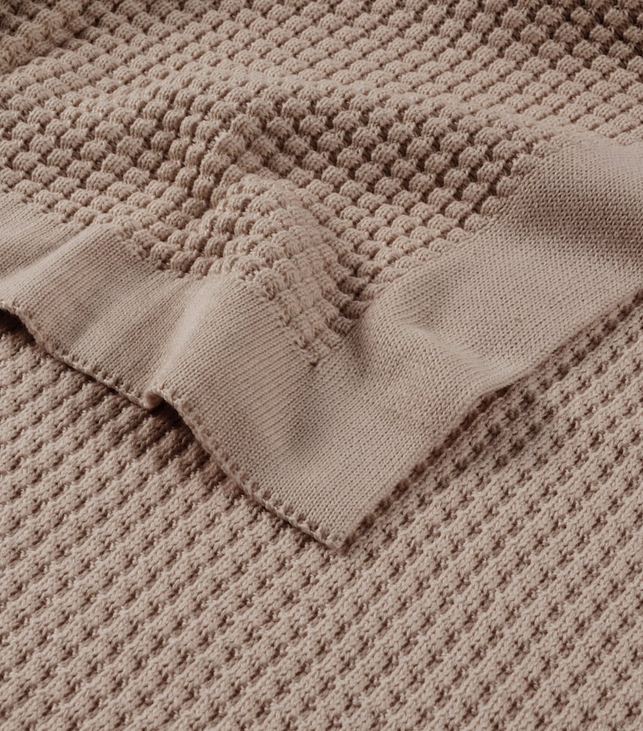 Cotton Dione Knitted Throw (130cm x 180cm) MOCHA Image 2