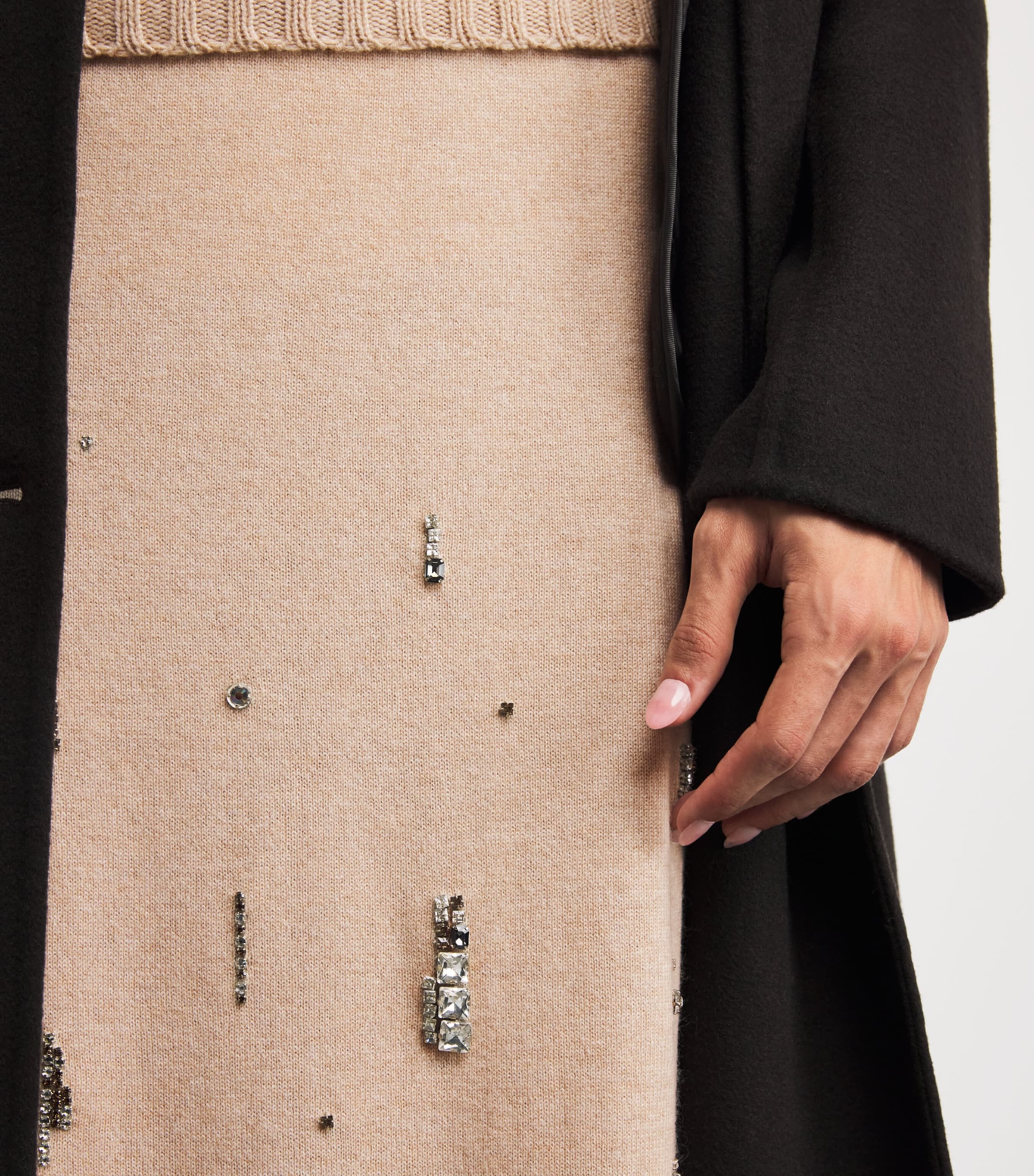 Wool-Silk-Cashmere Embellished Skirt 0158 CORDA Image 6