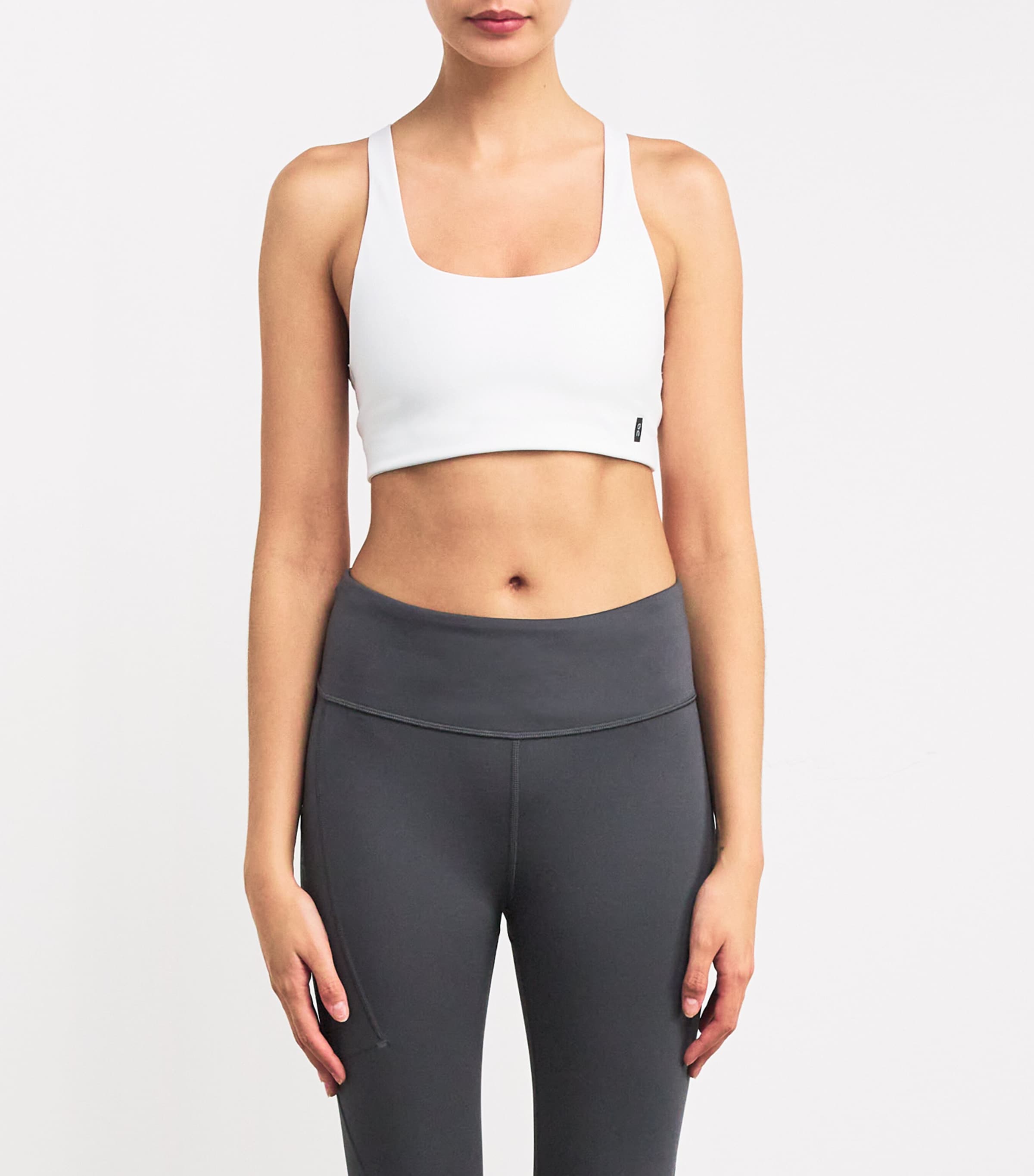 On Womens Studio Low-Impact Sports Bra White Image 3
