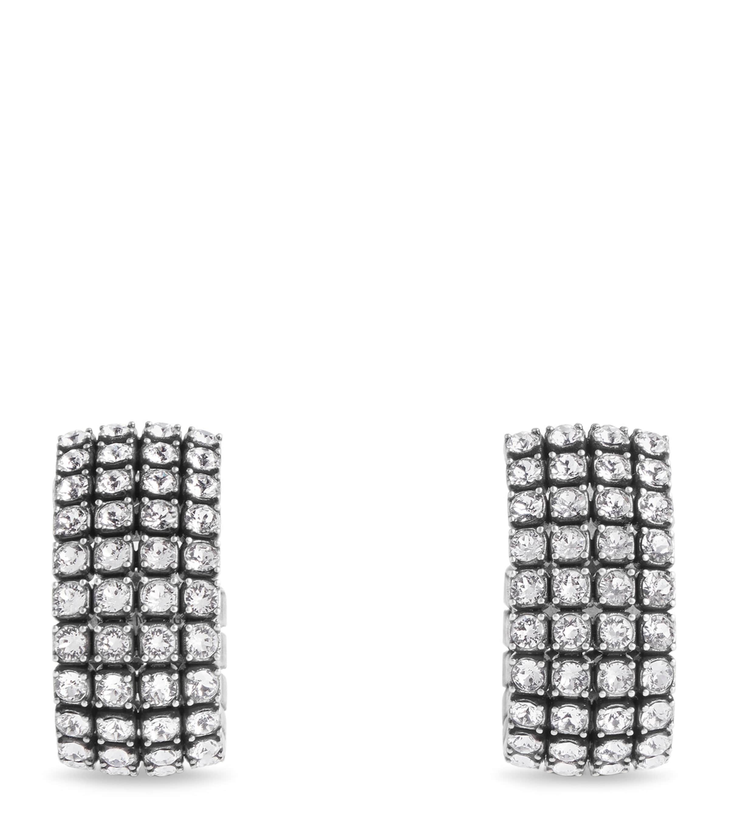 Balenciaga Crystal Ear Cuffs In Metallic