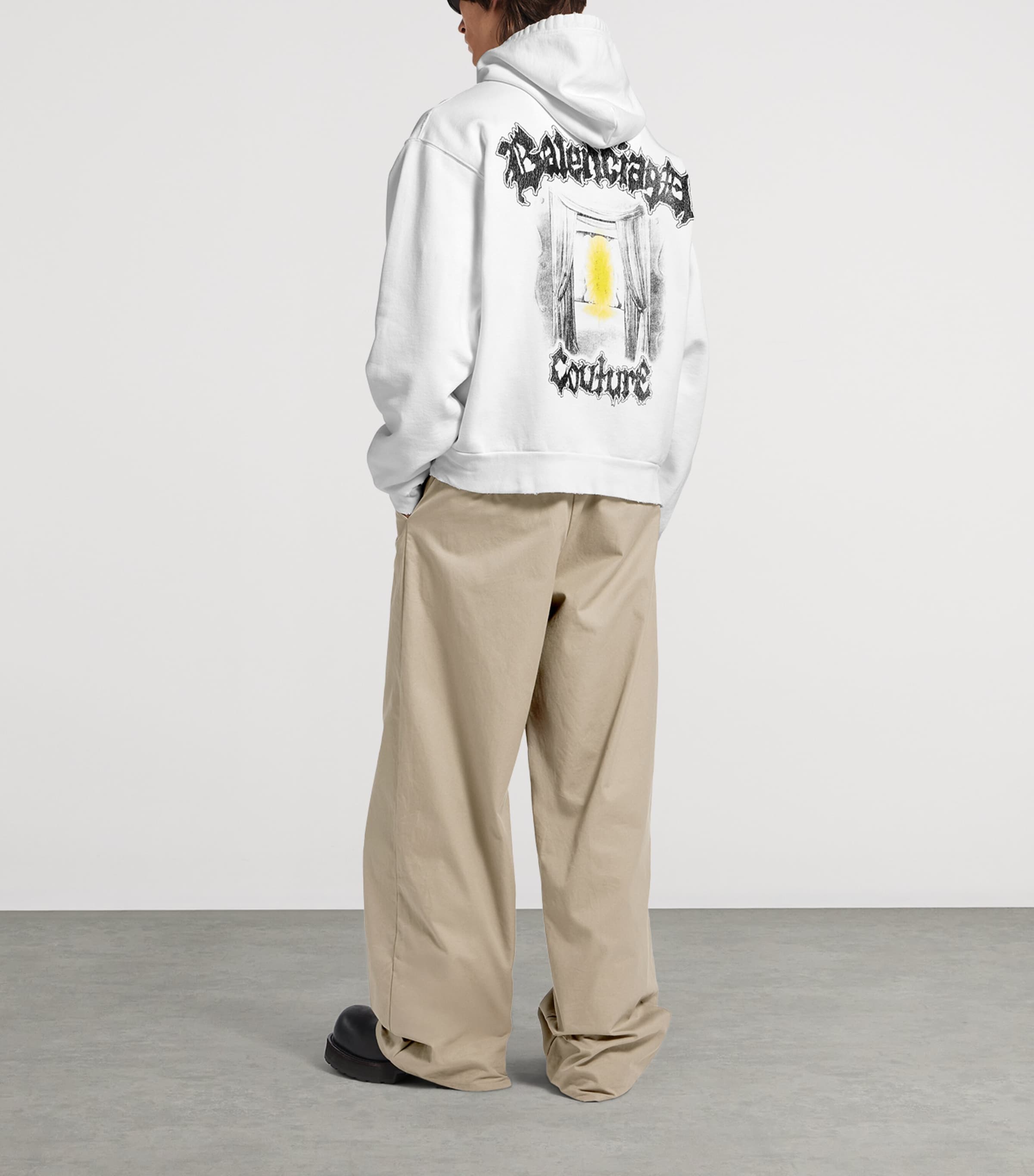 Balenciaga Mens Cotton Salon De Couture Zip-Up Hoodie Image 3