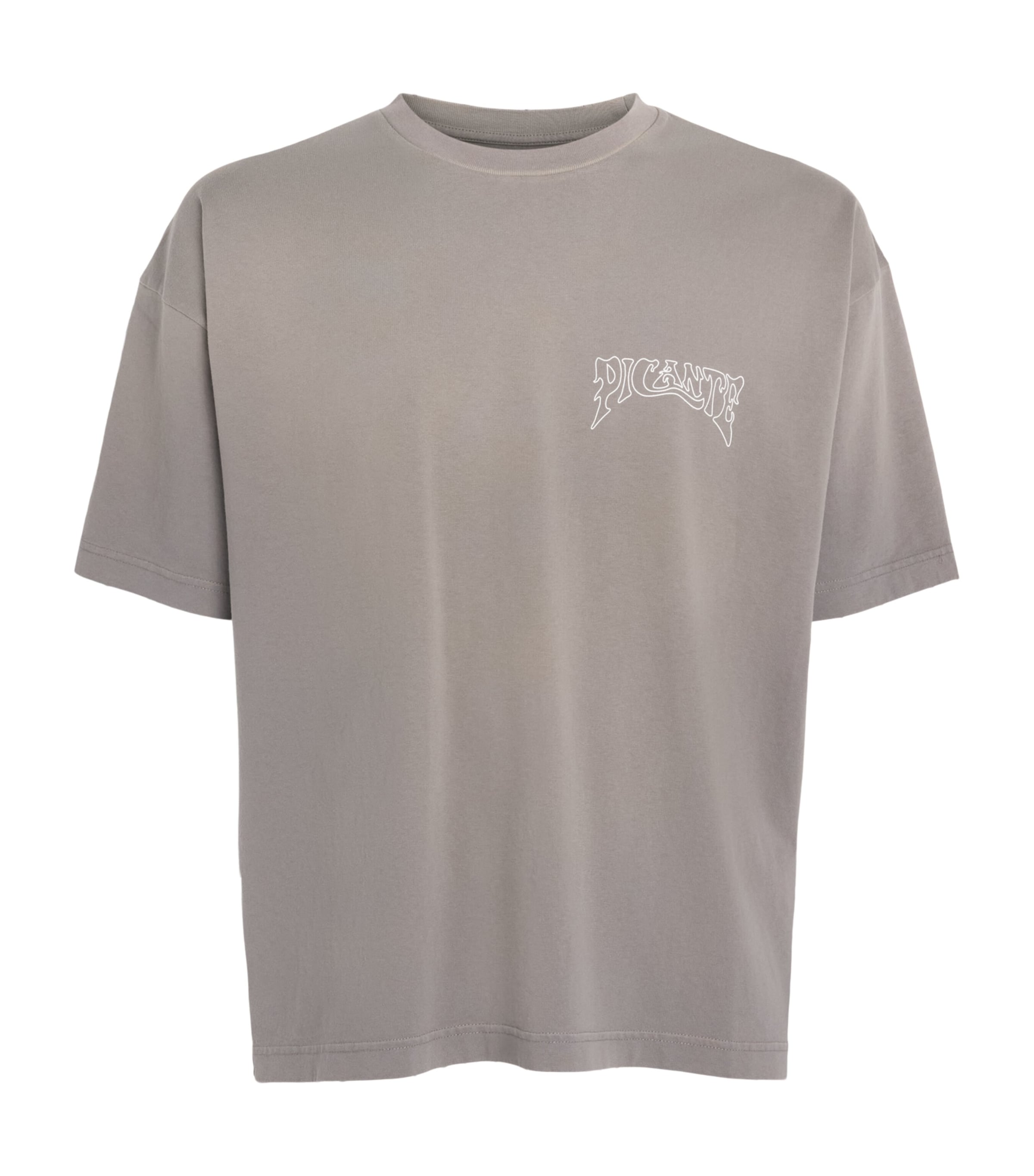 Picante Mens Organic Cotton Sacramento T-Shirt Smoke Image 1