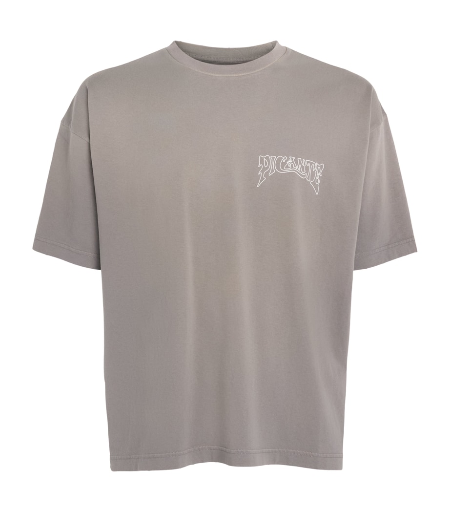 Picante Mens Organic Cotton Sacramento T-Shirt Smoke Image 1