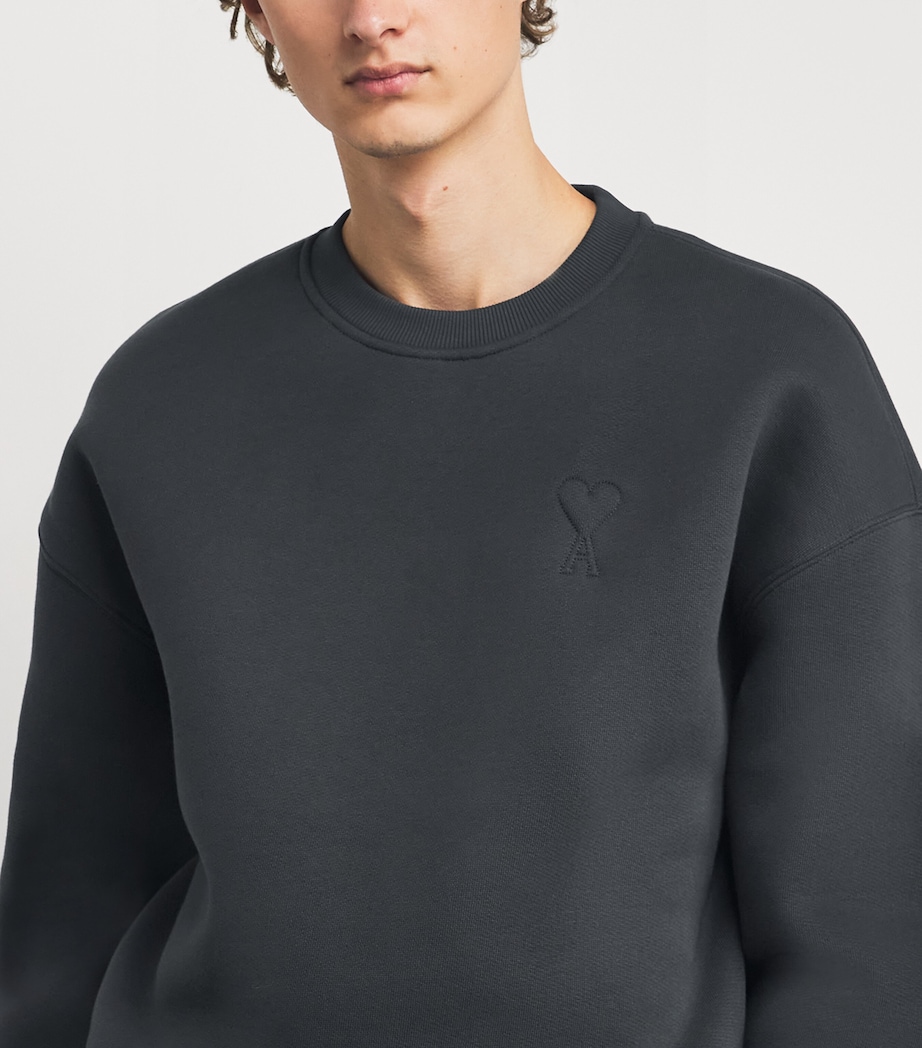 Cotton Ami de Coeur Sweatshirt 020 - ANTHRACITE Image 6