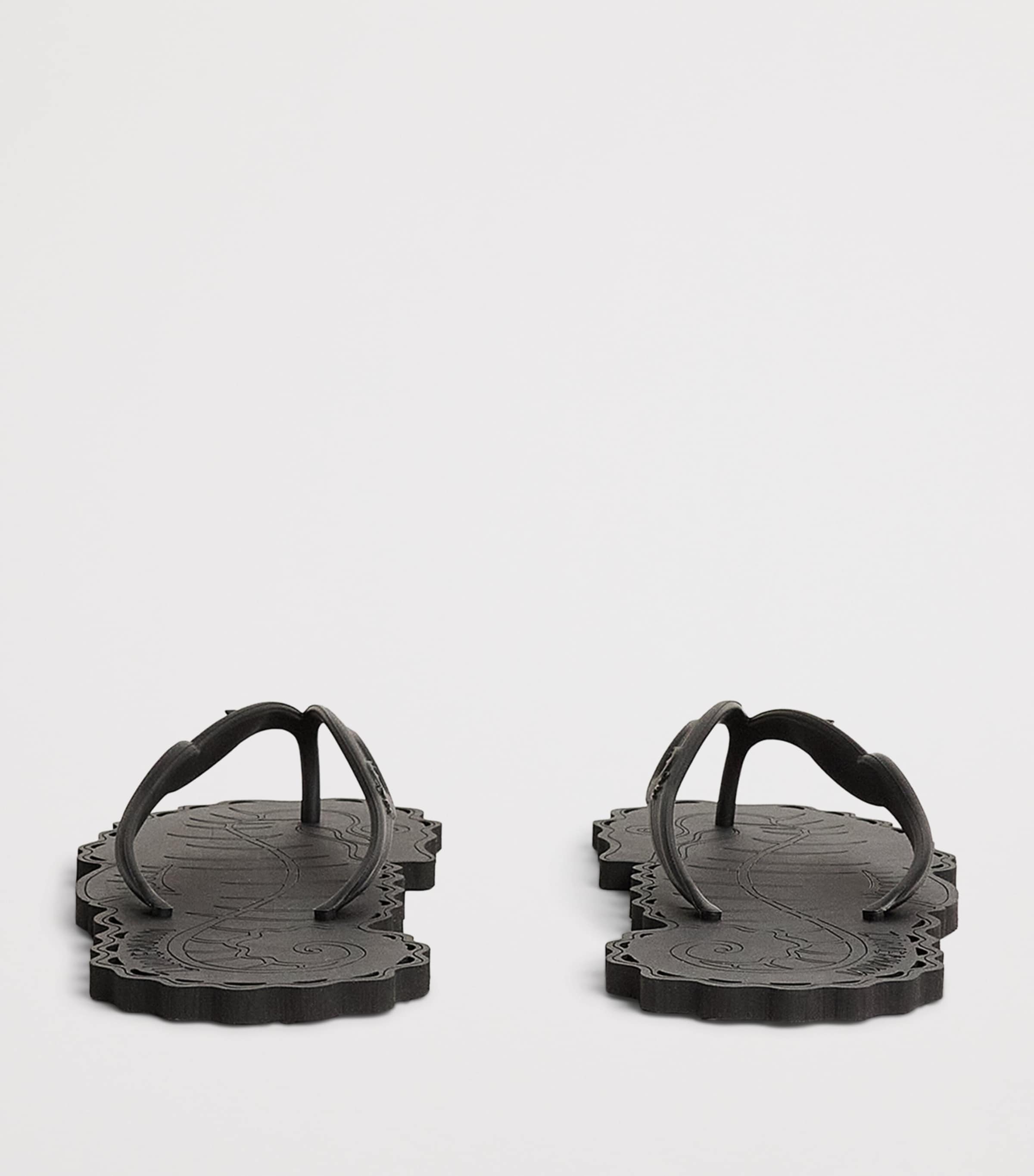 Zimmermann Seafoam Flip Flops Black Image 3