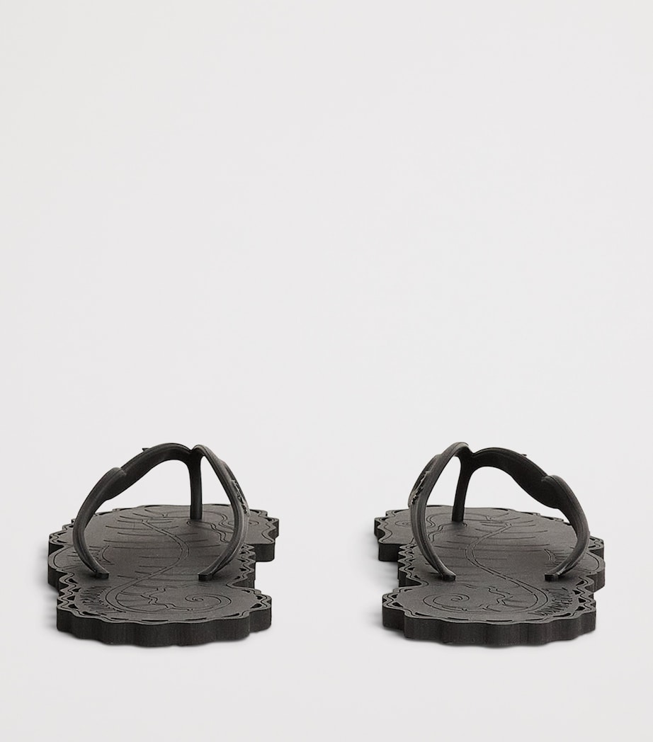 Zimmermann Seafoam Flip Flops Black Image 3