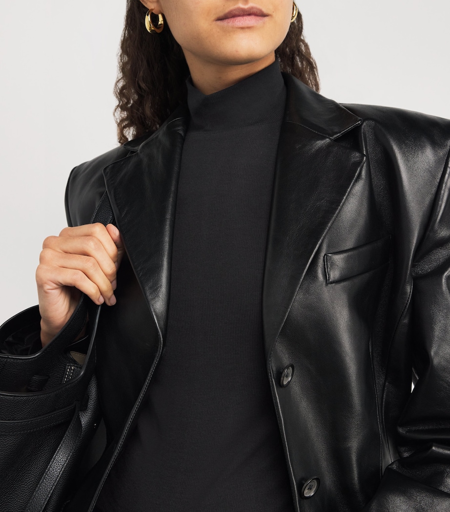 Modal Ribbed Rollneck Sweater BLACK Image 6