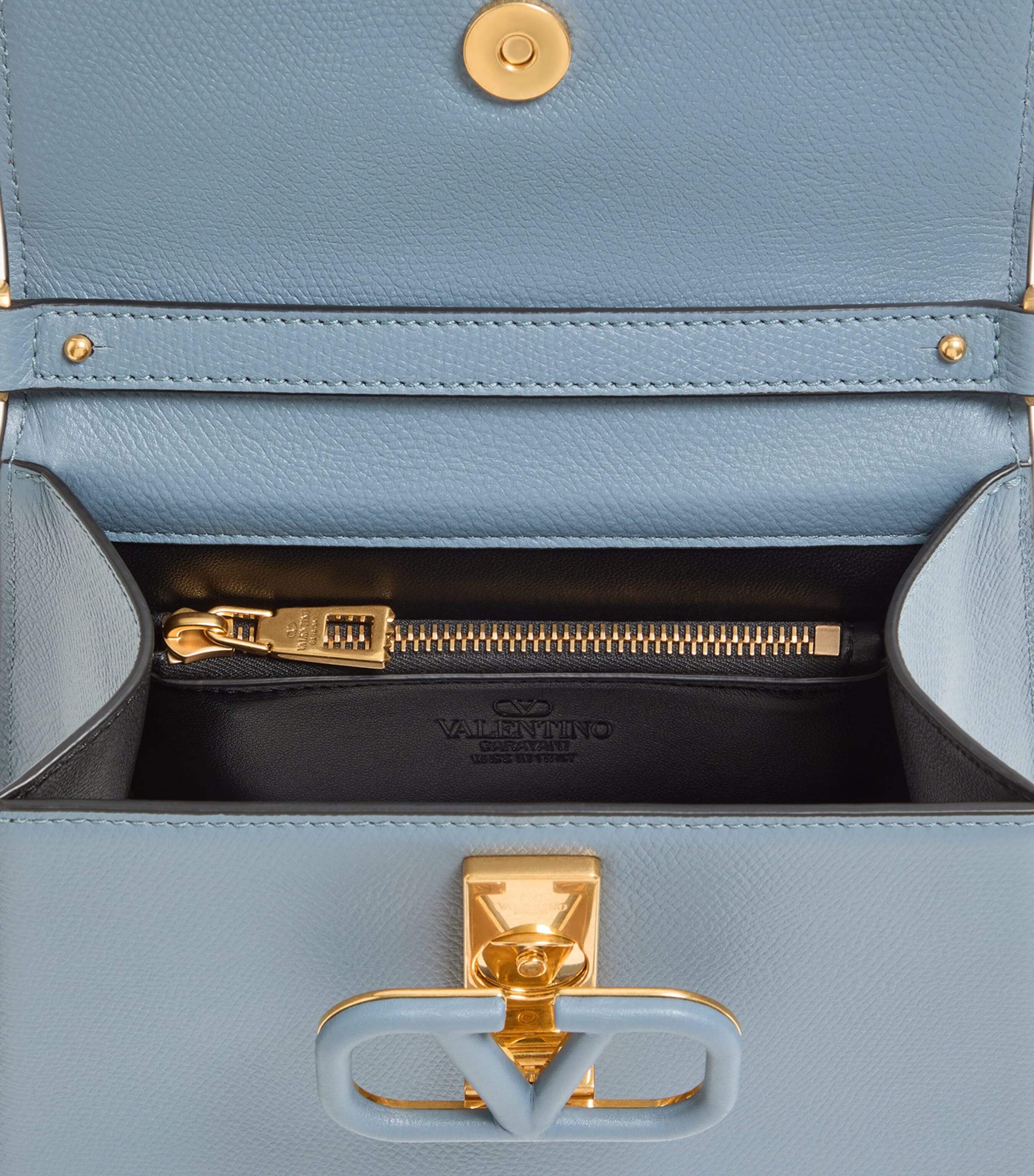 Mini Leather VSling Top-Handle Bag MXE Image 5