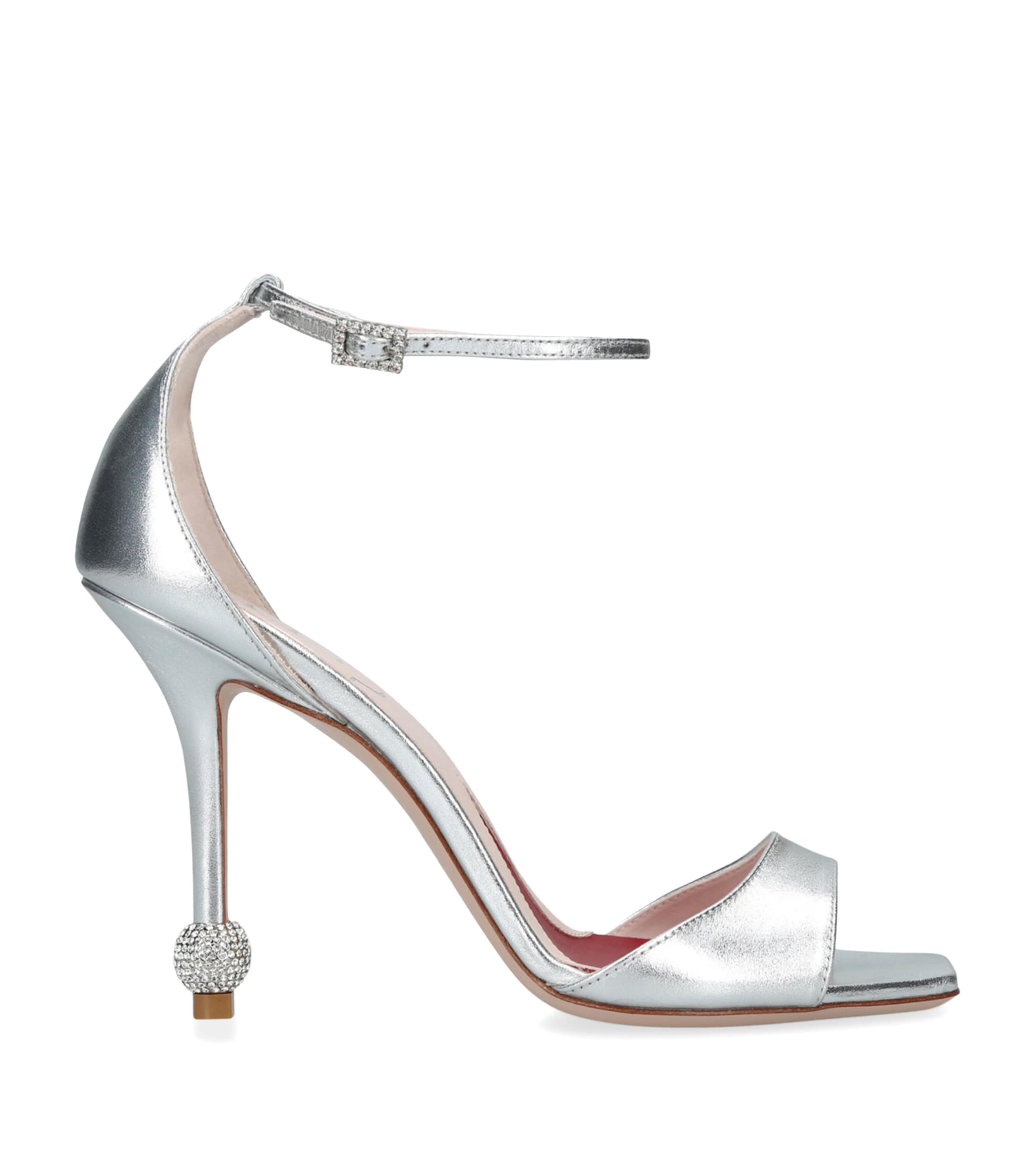 【関税込み】ROGER VIVIER Marlene' sandals ROGER VIVIER Marlene 100 crystal-embellished satin sandals