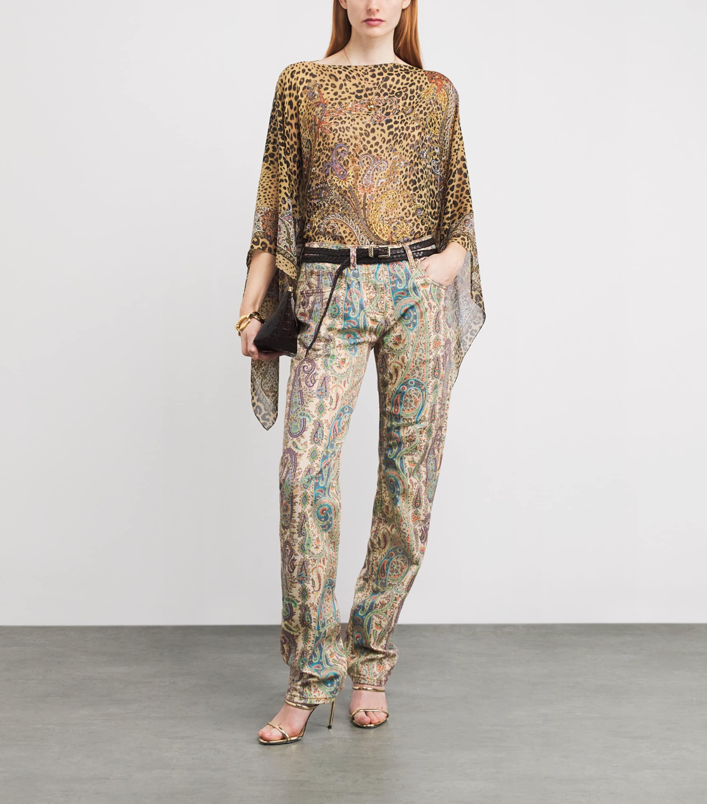Paisley Wide-Leg Jeans X0804 Image 2