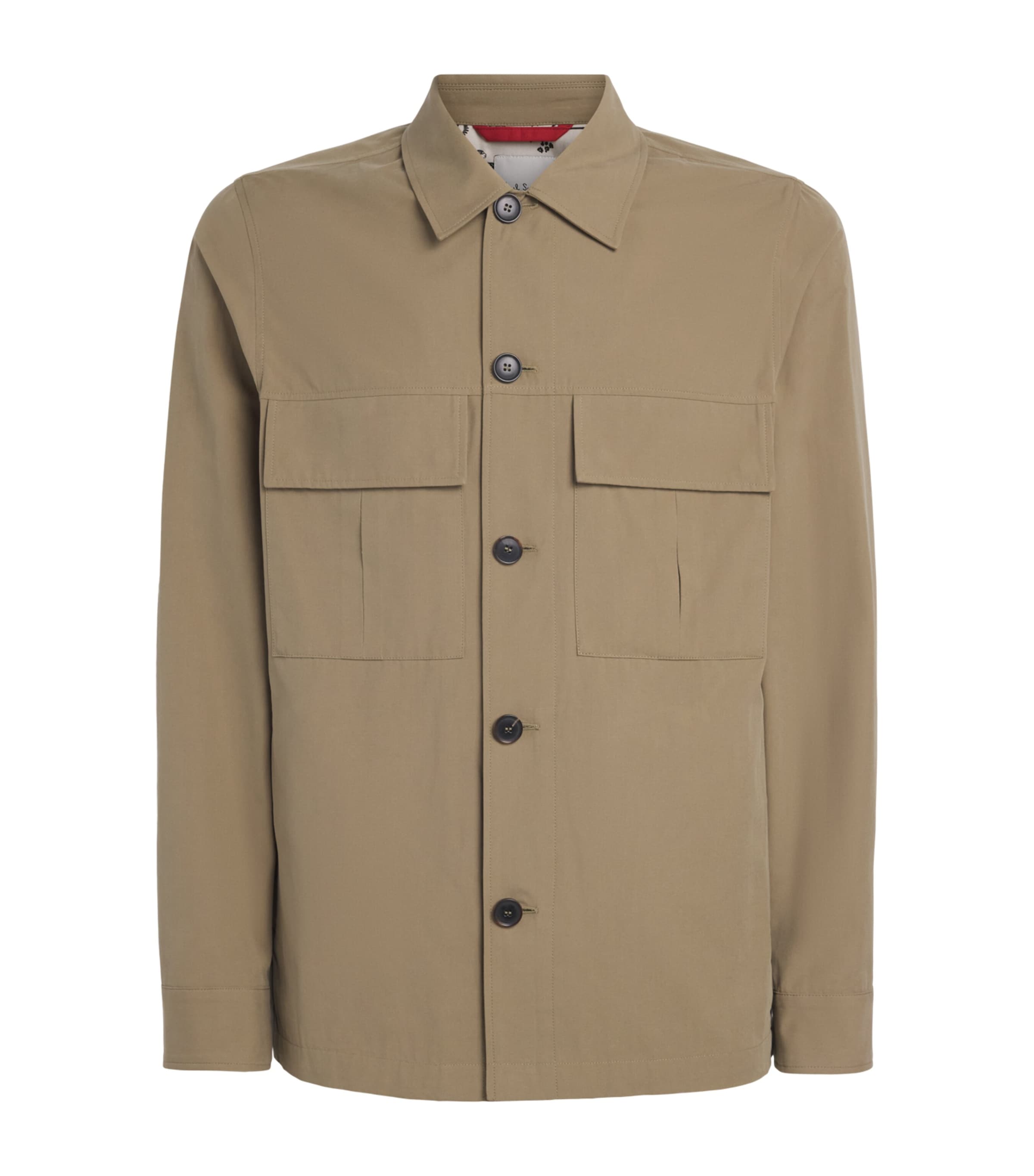 Paul Smith Mens Cotton-Blend Twin-Pocket Overshirt Image 1