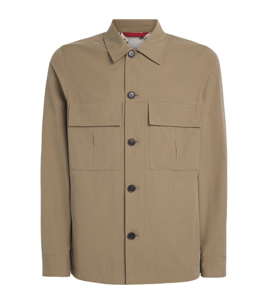 Paul Smith Mens Cotton-Blend Twin-Pocket Overshirt Image 1