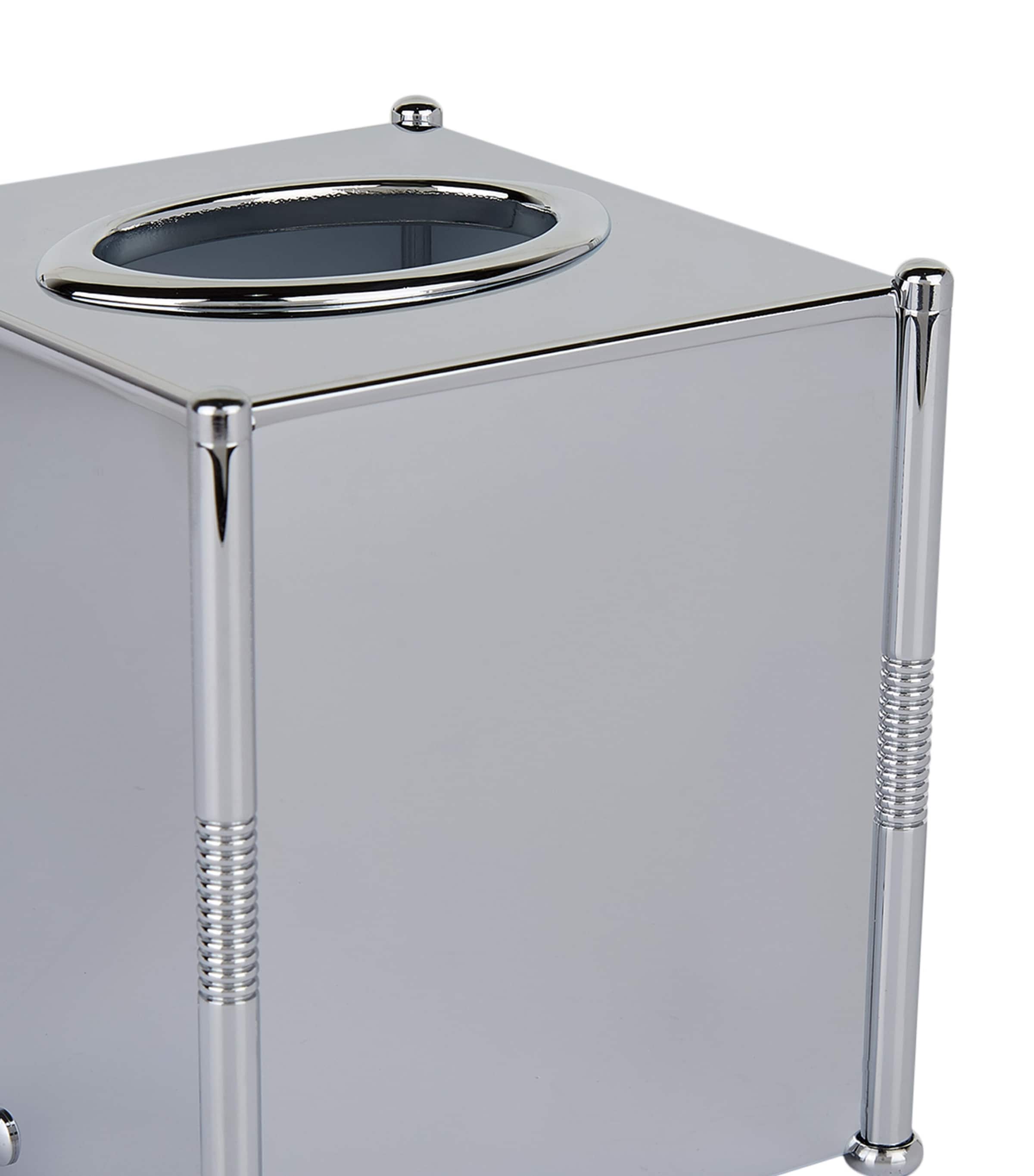 Cylinder Chrome Tissue Box SILVER Image 2