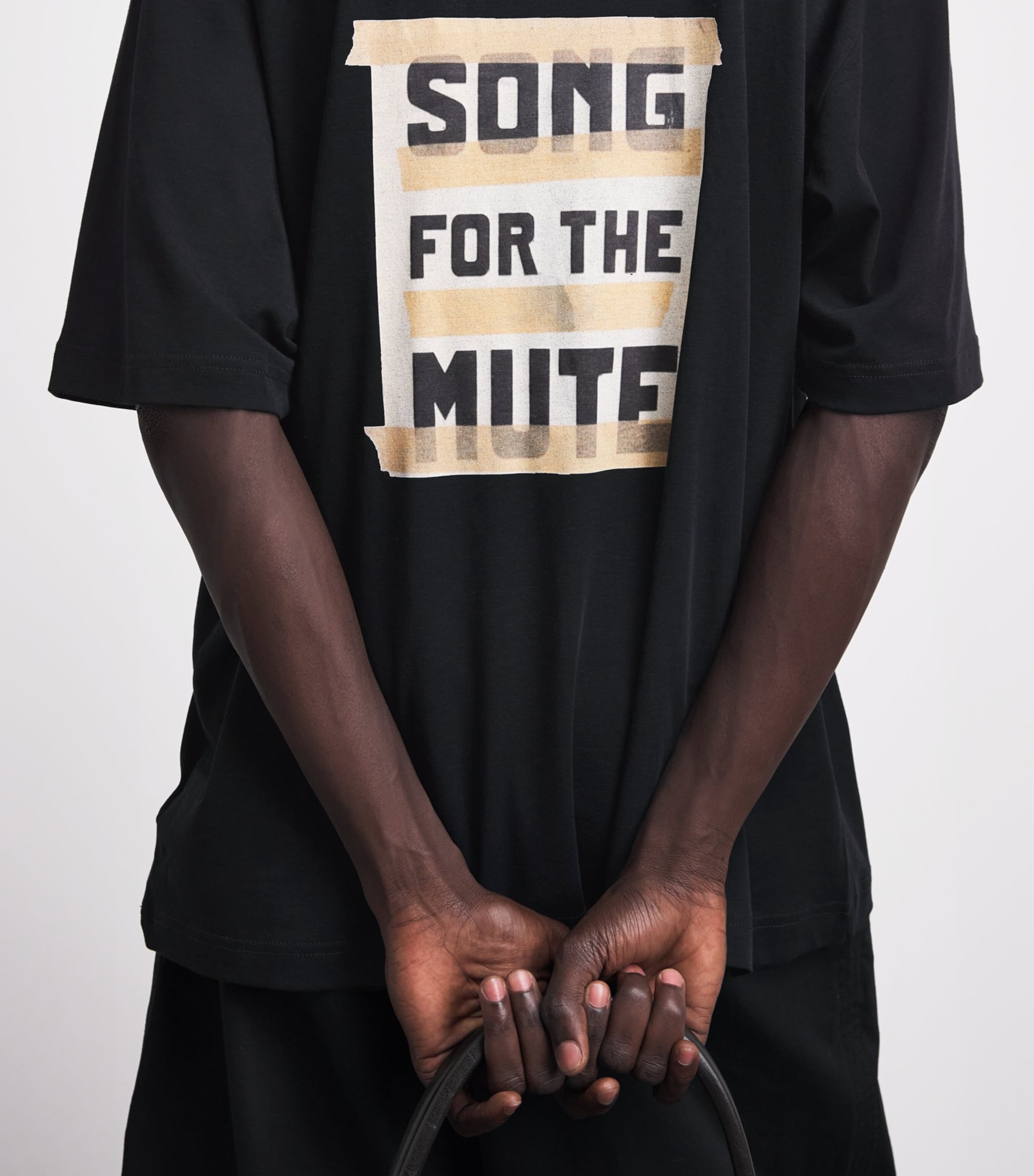 Song For The Mute Mens Cotton Logo T-Shirt Black Image 3