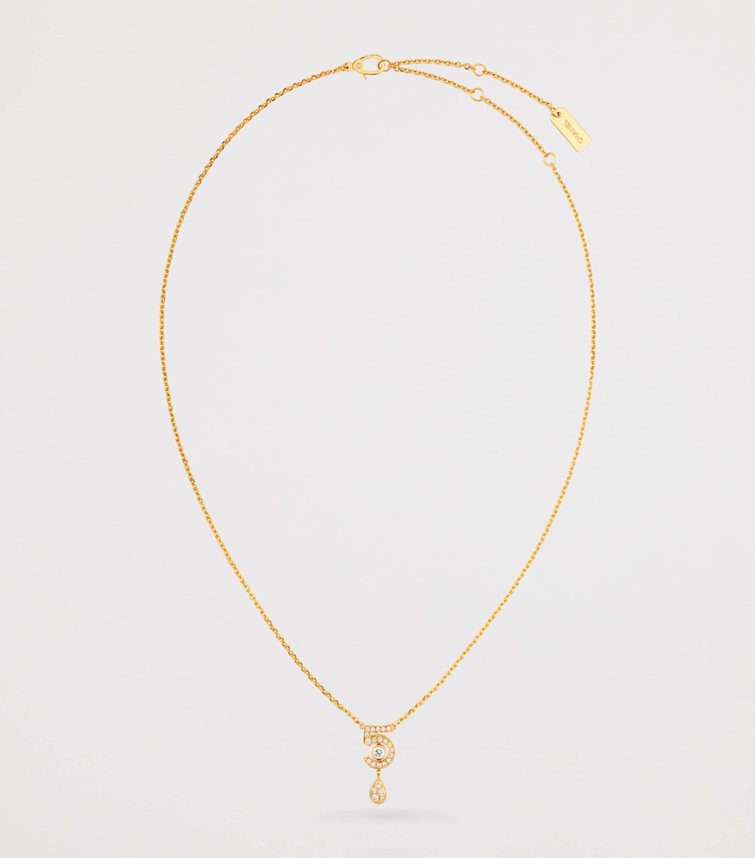 Yellow Gold and Diamond Eternal N°5 Necklace YELLOW Image 3