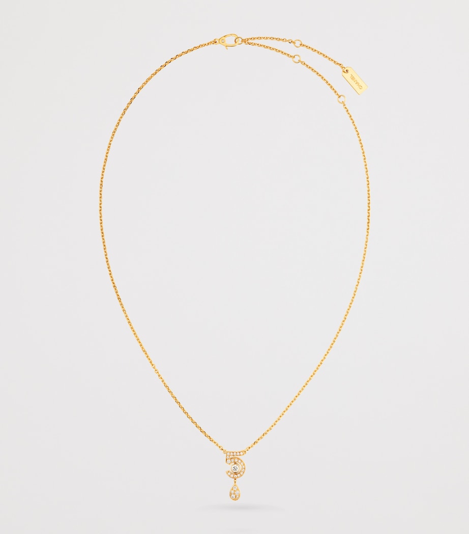 Yellow Gold and Diamond Eternal N°5 Necklace YELLOW Image 3