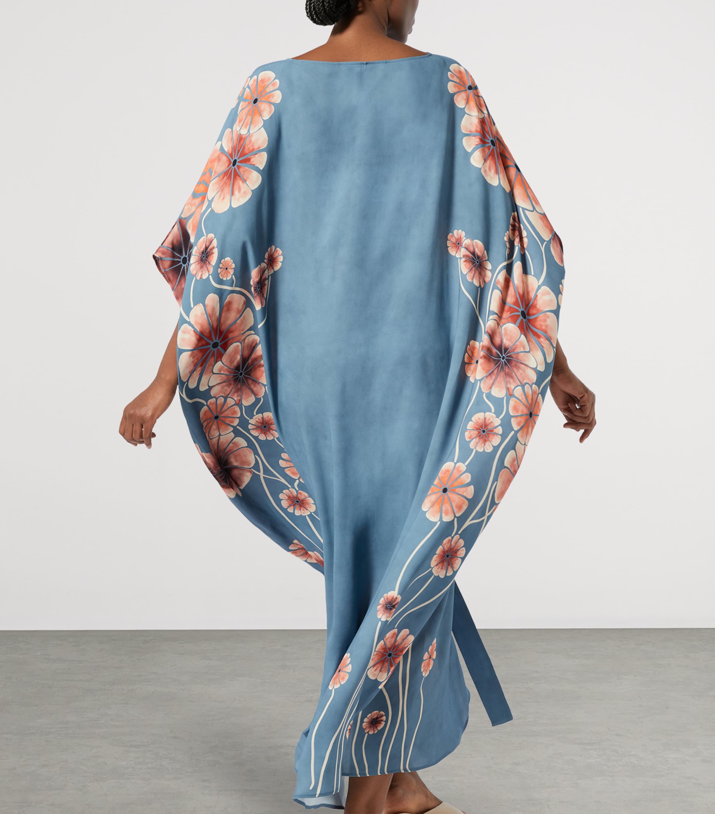 x Maccapani Flowers Kaftan Maxi Dress BLUE AZURE Image 4