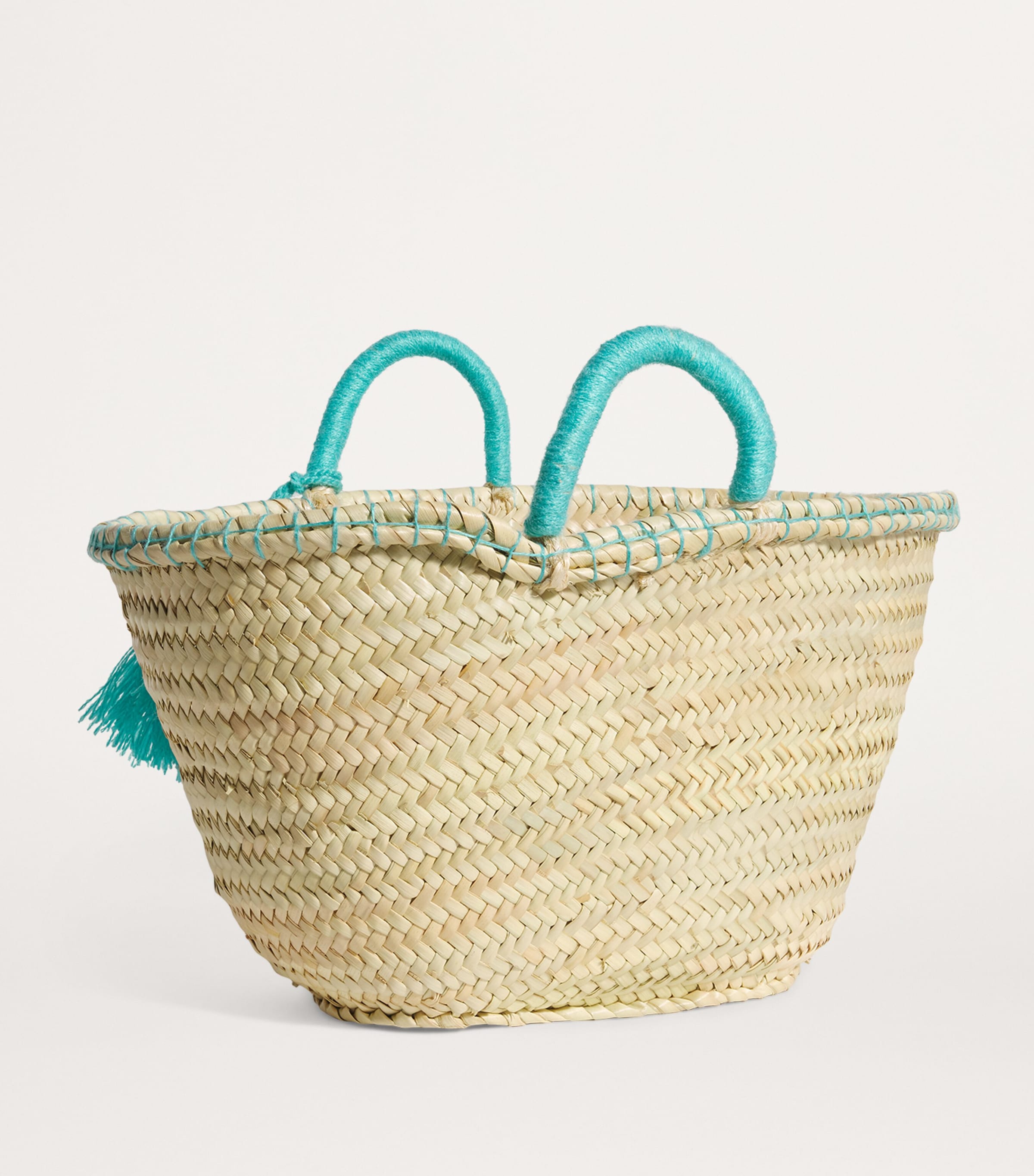 Beach Basket Bag TURQUOISE Image 2