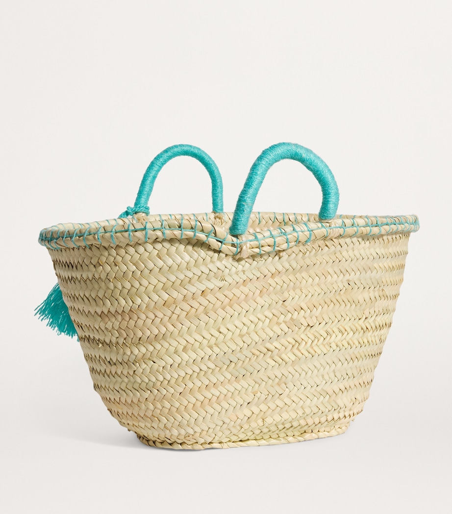 Beach Basket Bag TURQUOISE Image 2