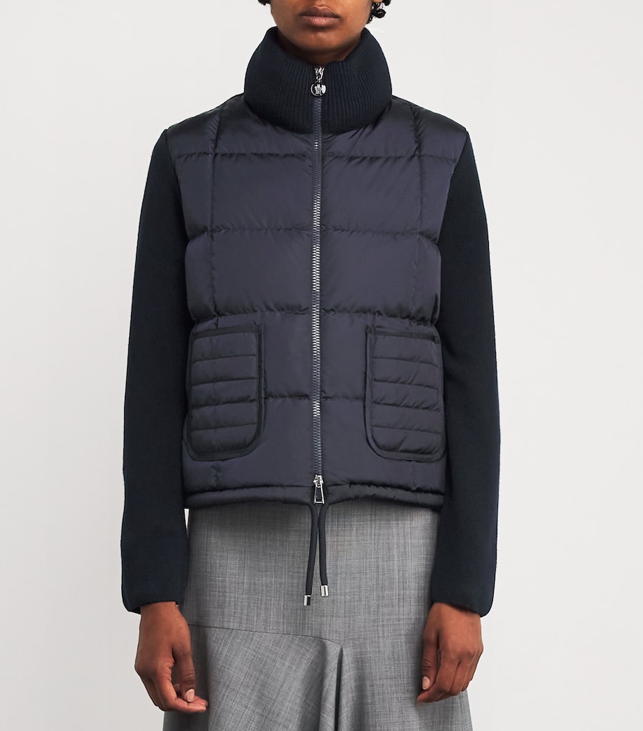 Down-Wool Panelled Cardigan 742 Image 3