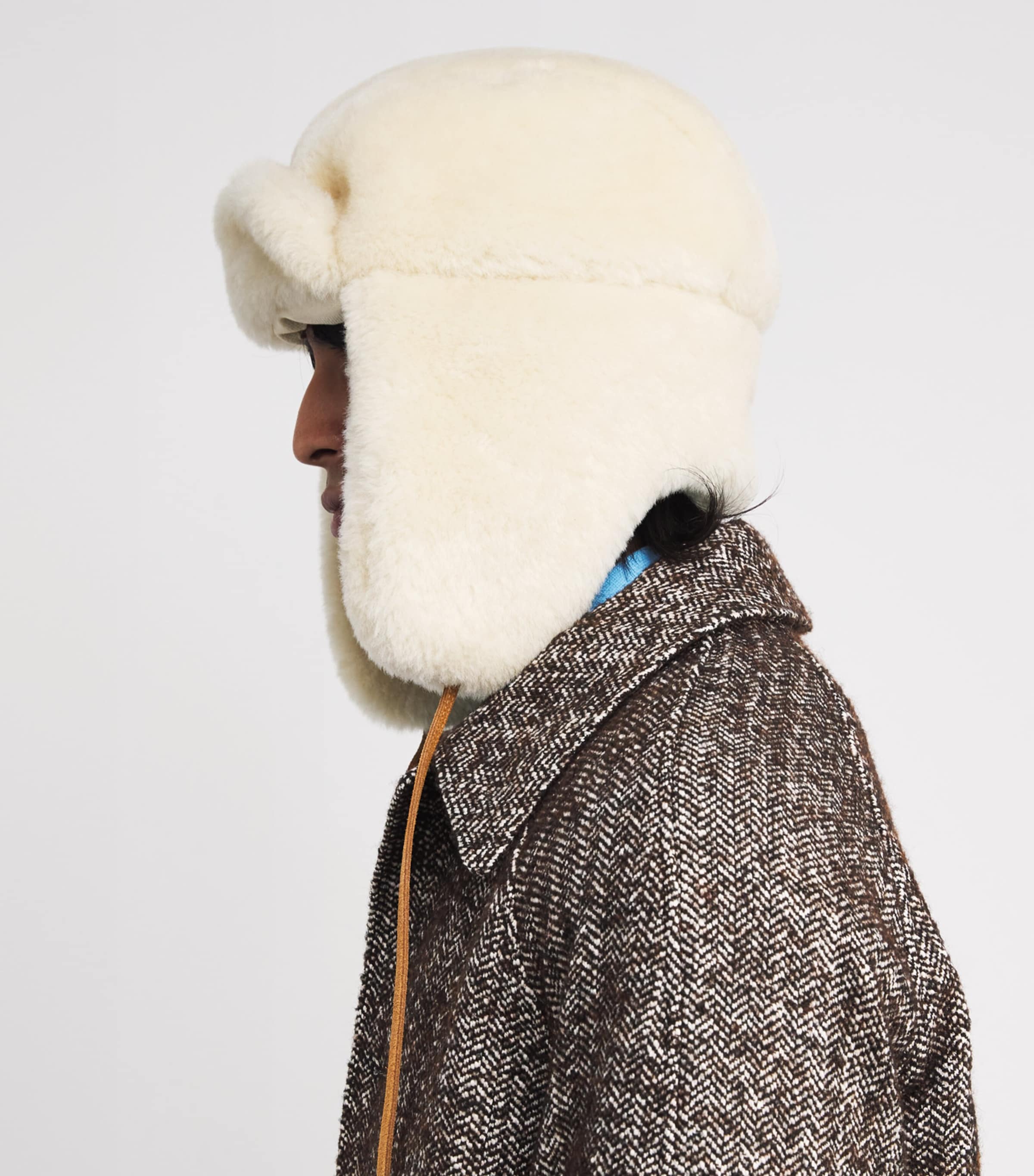 Jacquemus White Shearling La Chapka Hat | Harrods US