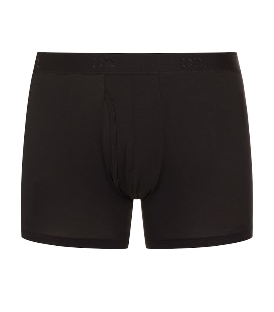 Pima Cotton Stretch Open Trunks BLACK Image 1