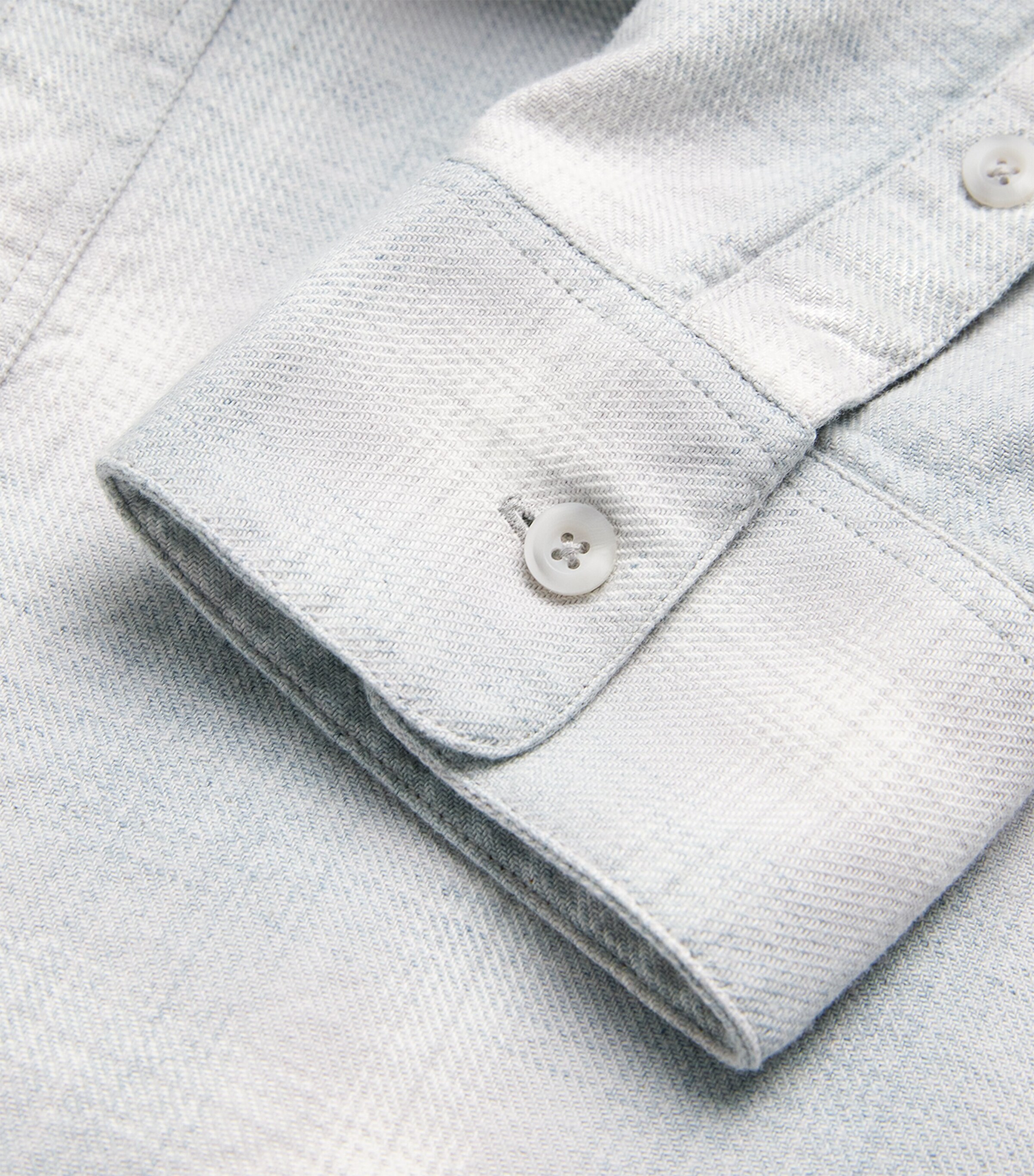 Officine Generale Mens Cotton Check Shirt Lightgrey/white/blue Image 5