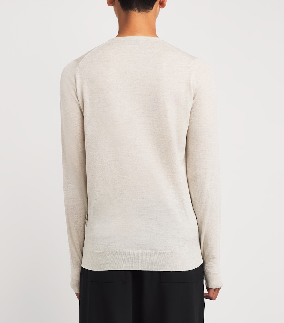 Merino Wool Lundy Sweater GREY FLEECE Image 4