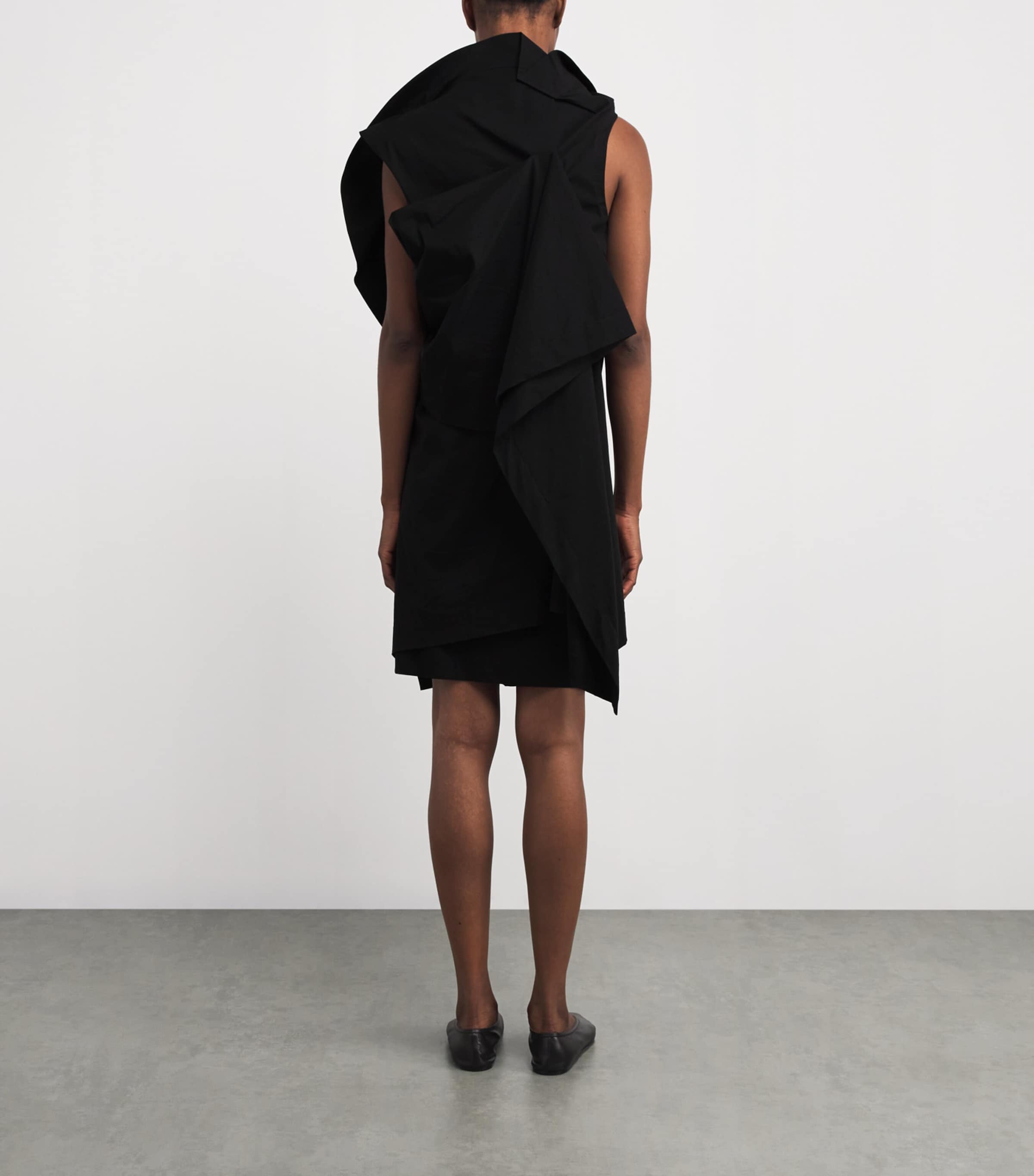 Issey Miyake Womens Collapsing Sculpture Tunic Top Black Image 3