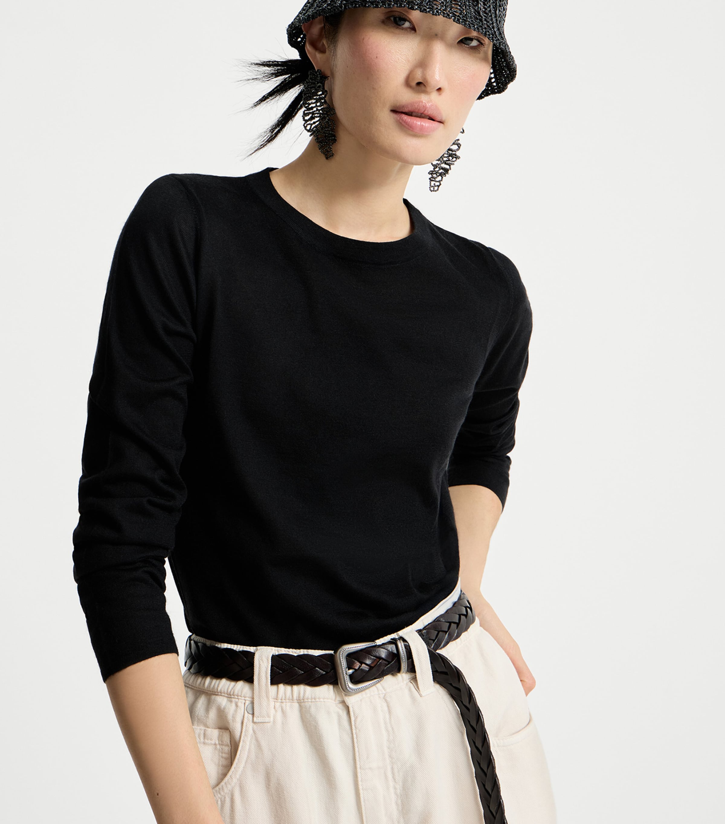Brunello Cucinelli Womens Cashmere-Silk Sweater Image 4