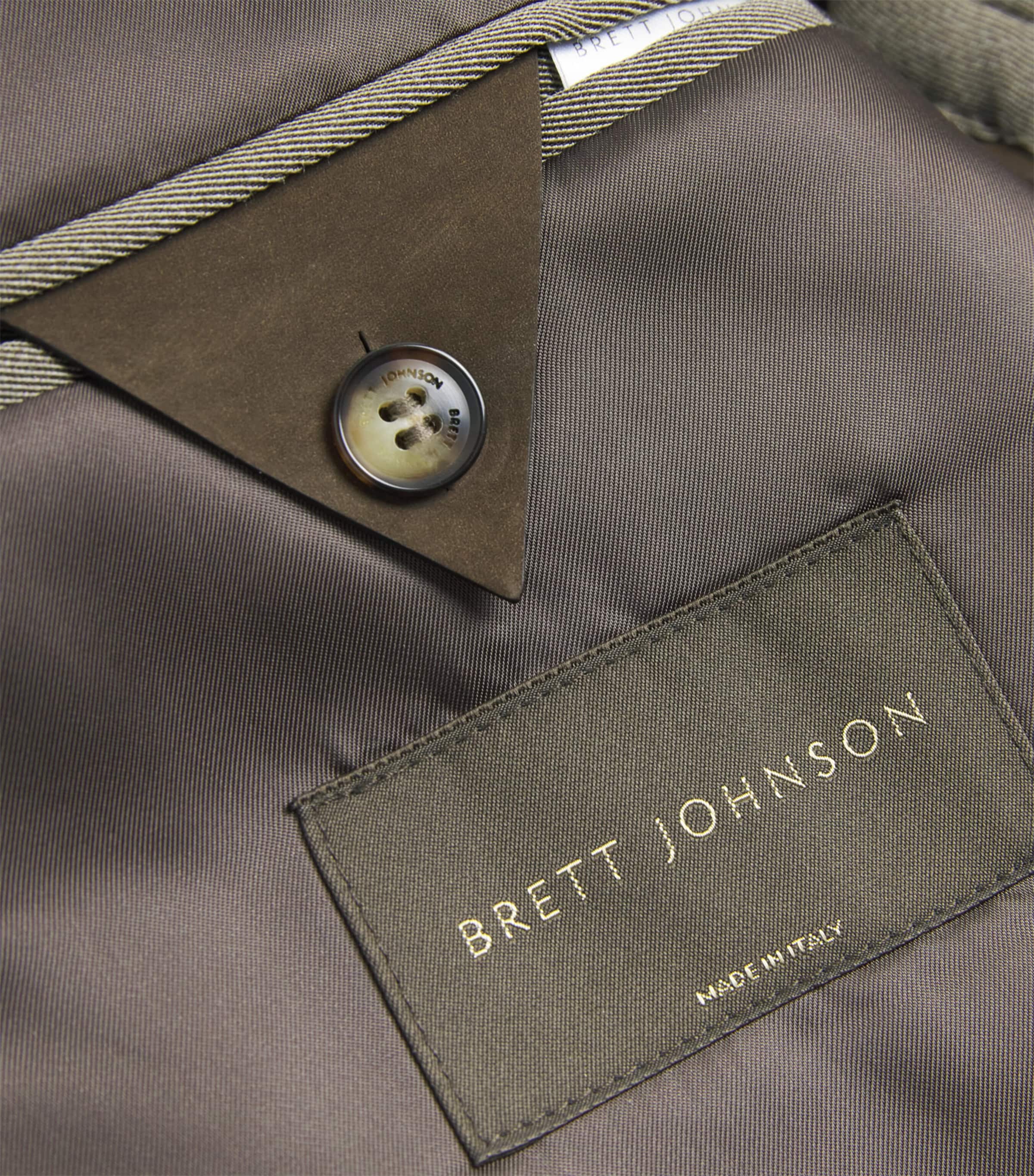 Brett Johnson Mens Wool-Blend Bomber Jacket Verde Lieve Image 6