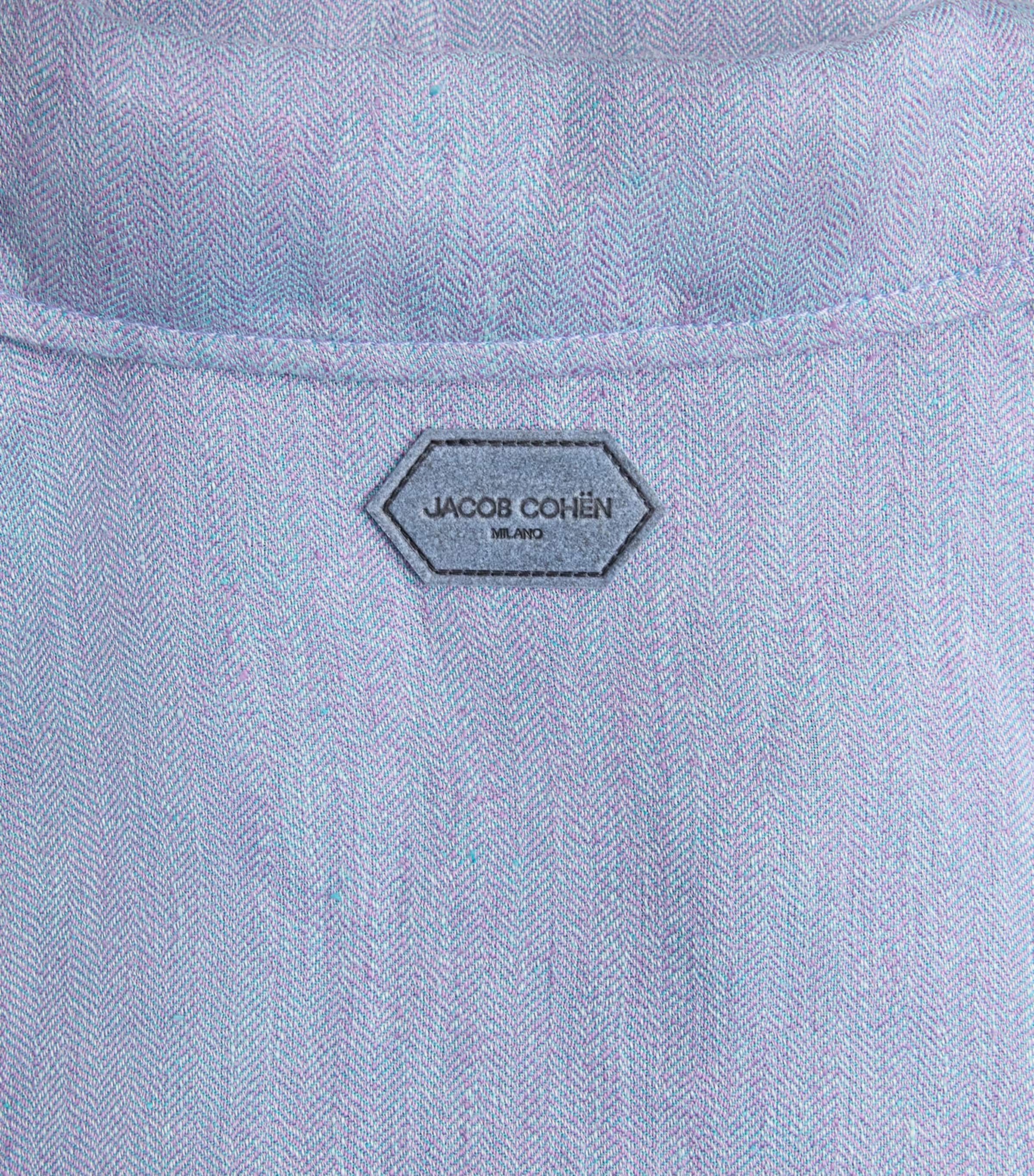 JACOB COHËN Mens Linen Overshirt Azzurro Image 6