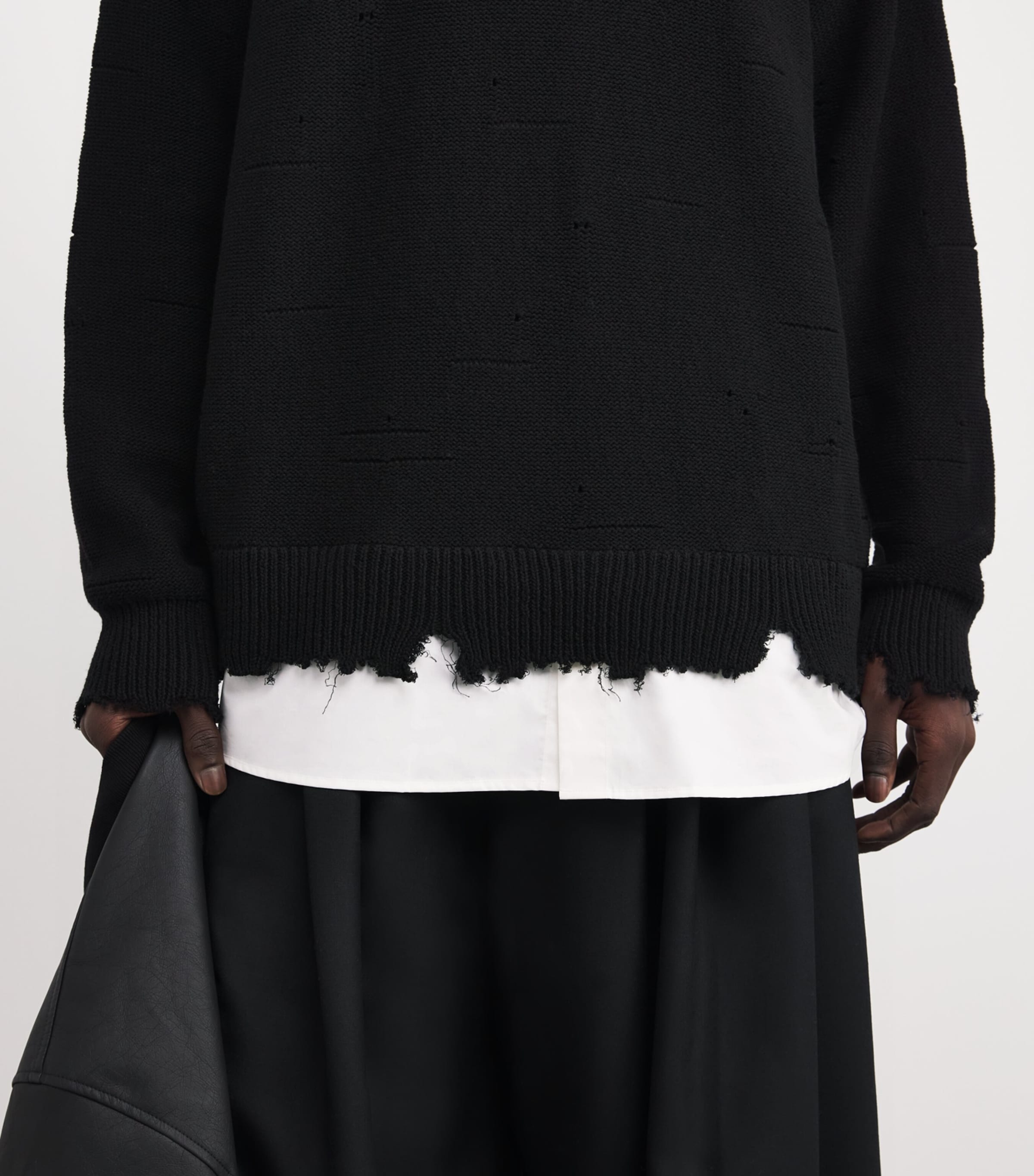 Cotton Distressed Sweater 900 Image 6