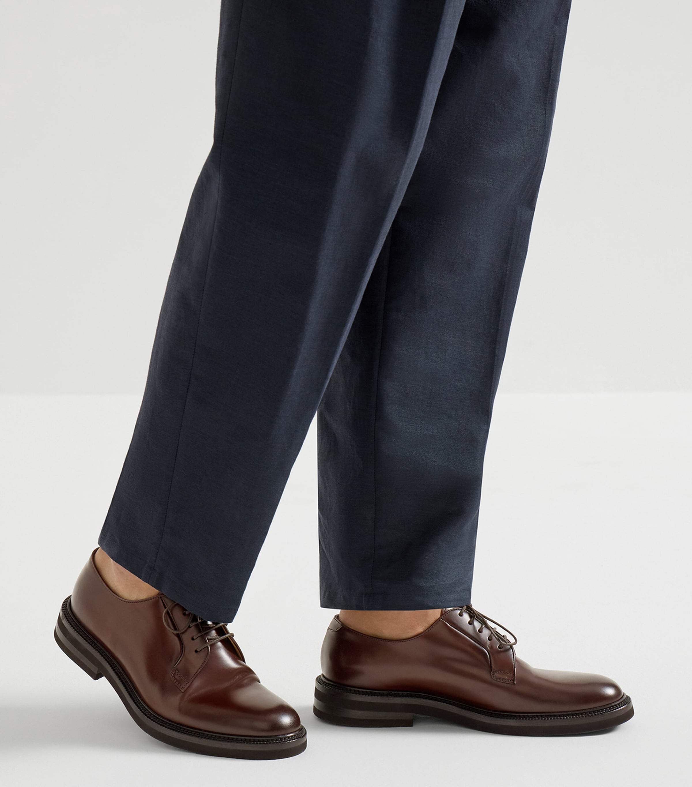 Brunello Cucinelli Aged Calfskin Derby Shoes Image 5