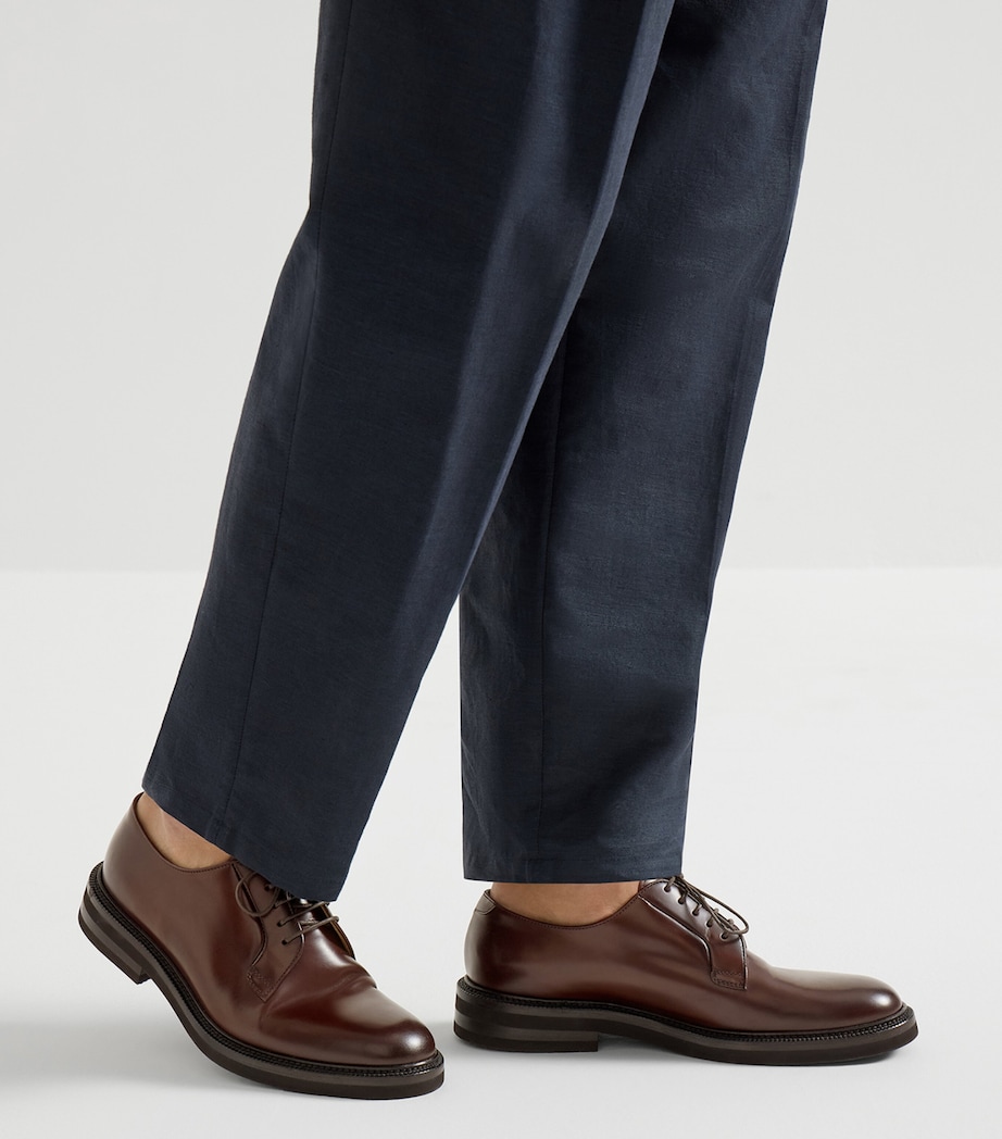 Brunello Cucinelli Aged Calfskin Derby Shoes Image 5