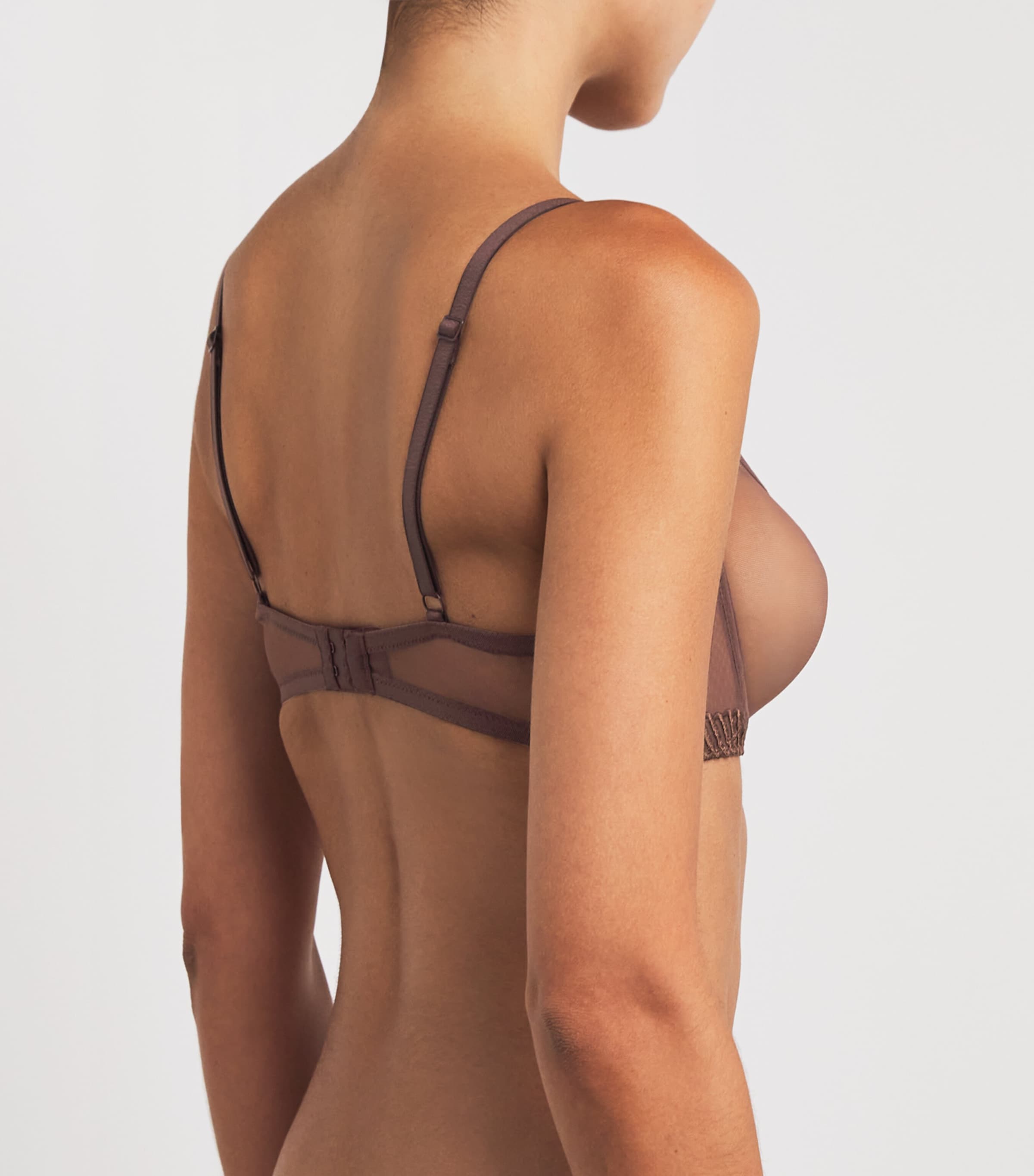 Sheer Emotion Underwired Half-Cup Bra SEPIA Image 3